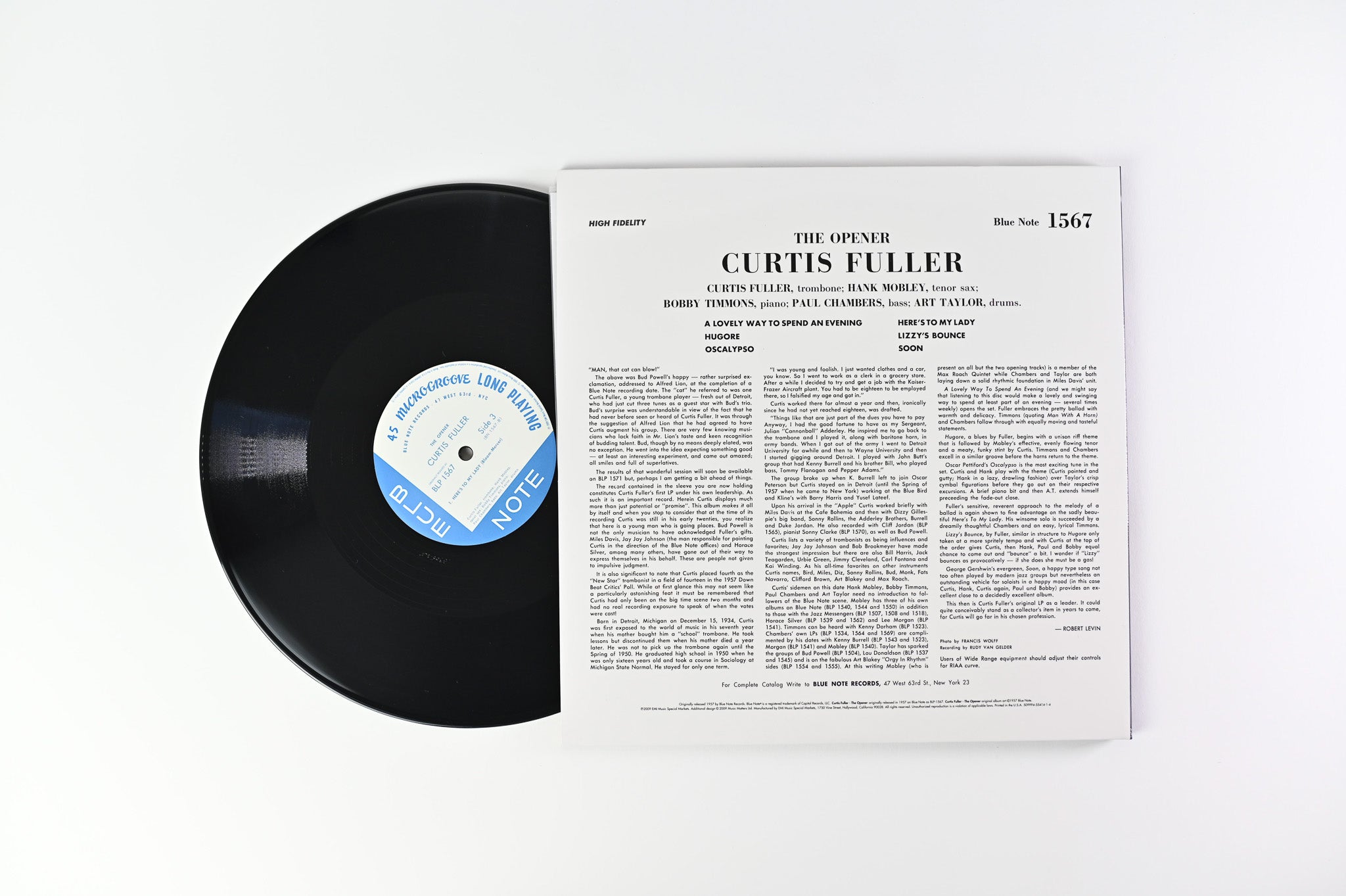 Curtis Fuller - The Opener on Blue Note Music Matters Ltd Reissue 45 RPM