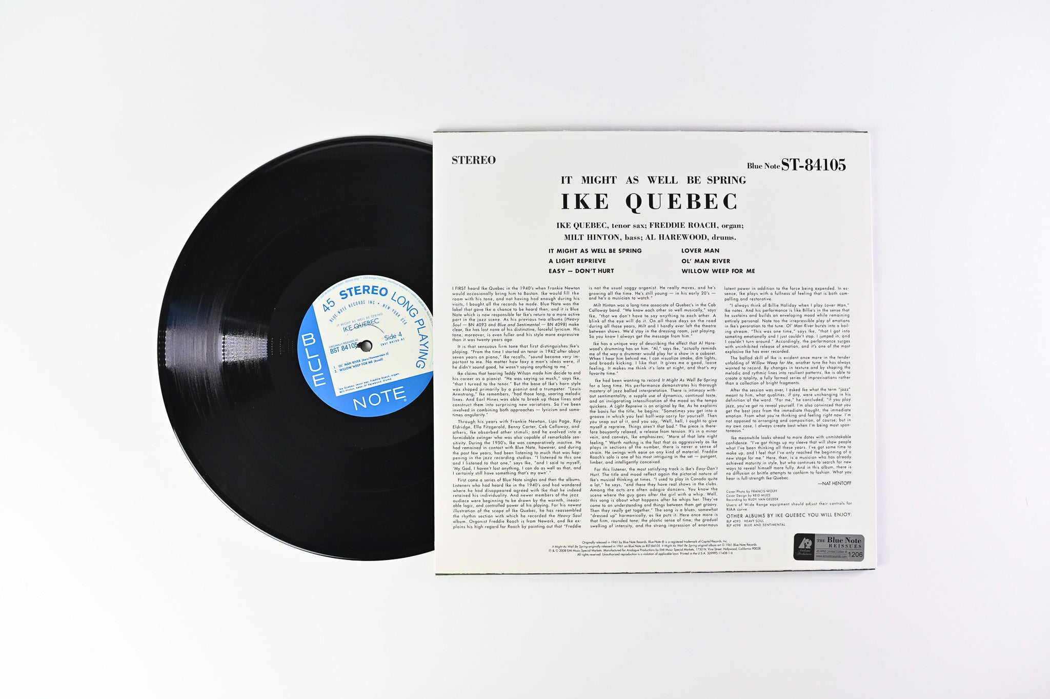 Ike Quebec - It Might As Well Be Spring on Blue Note Analogue Productions Numbered Reissue 45 RPM