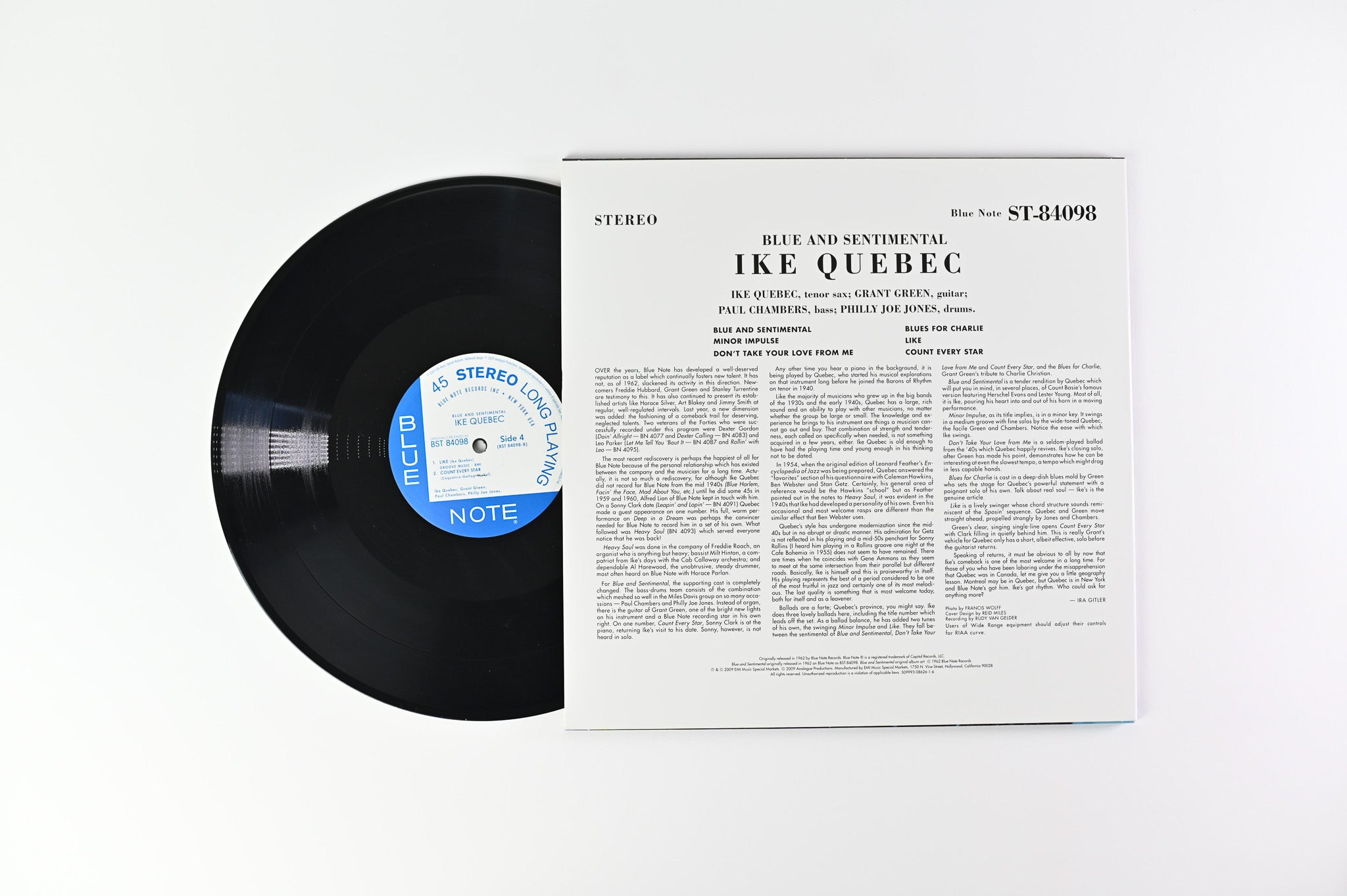 Ike Quebec - Blue & Sentimental on Blue Note Analogue Productions Reissue 45 RPM