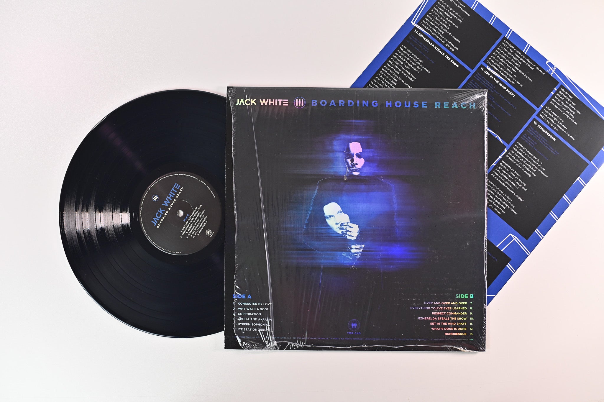 Jack White - Boarding House Reach on Third Man Vault Series Ltd Blue & Black Swirl + Blue Marbled 7"