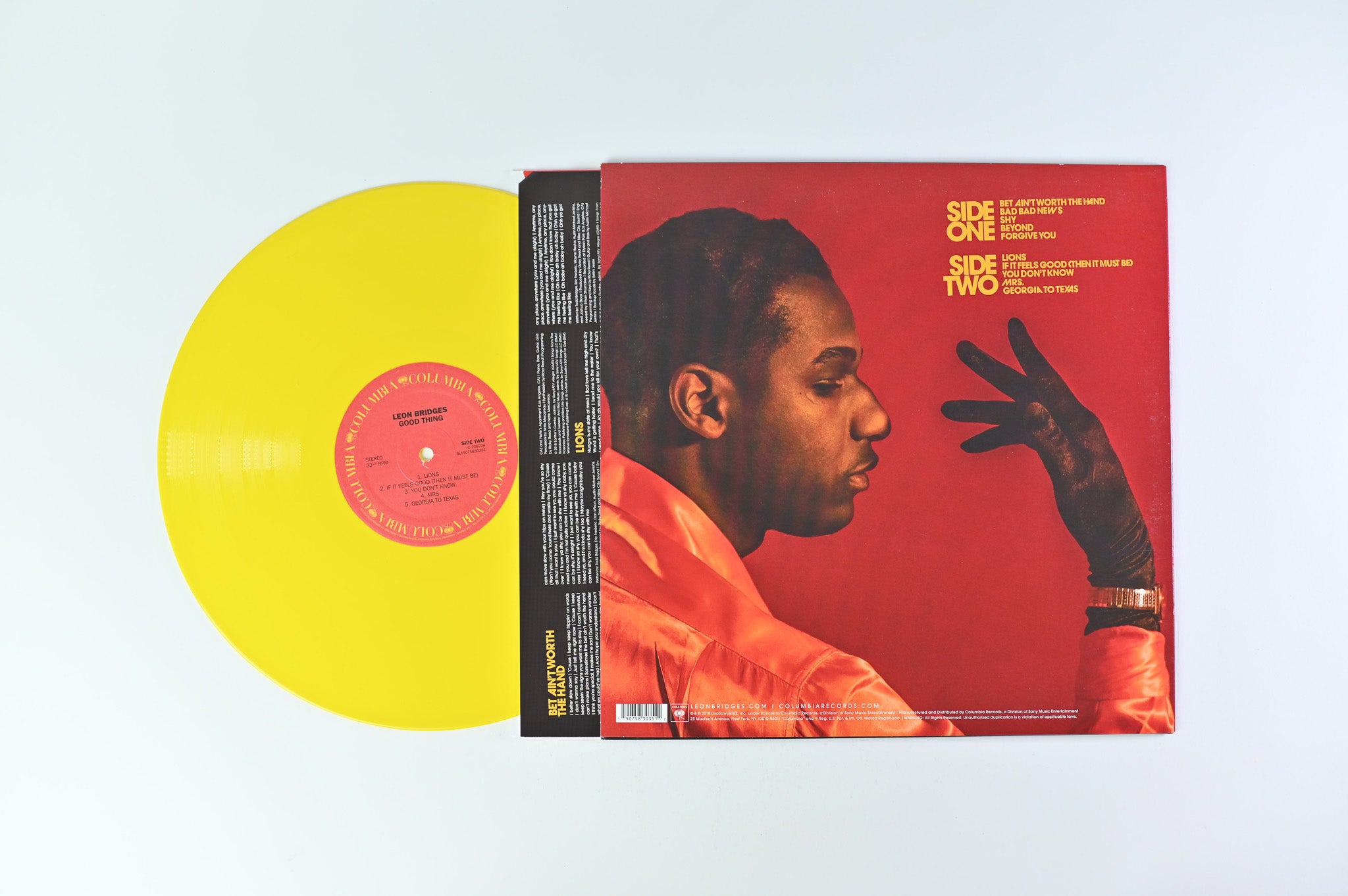 Leon Bridges - Good Thing on Columbia Ltd 180 Gram Yellow Vinyl