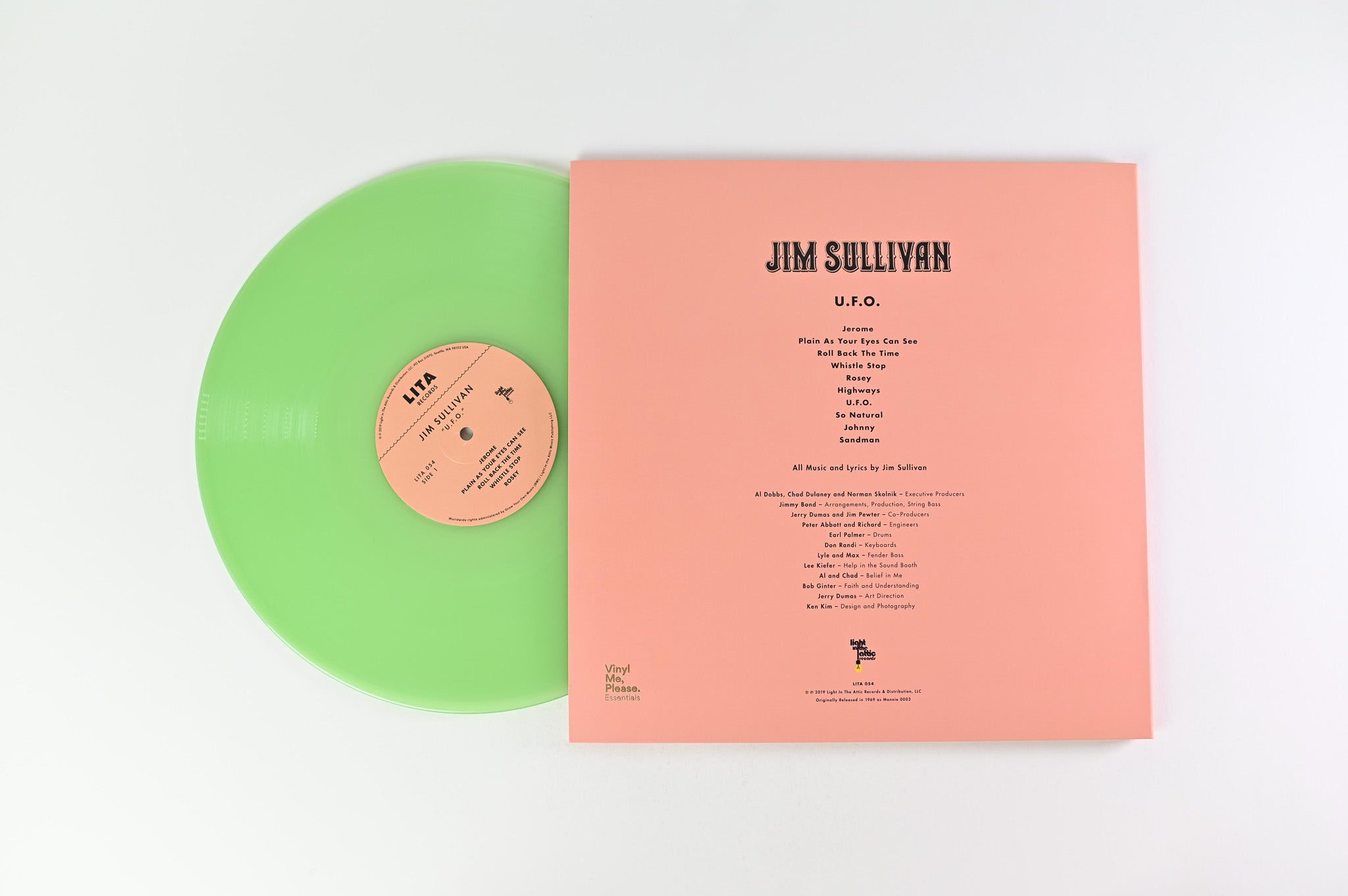 Jim Sullivan - U.F.O. on Light in the Attic Vinyl Me Please Coke Bottle Clear Reissue