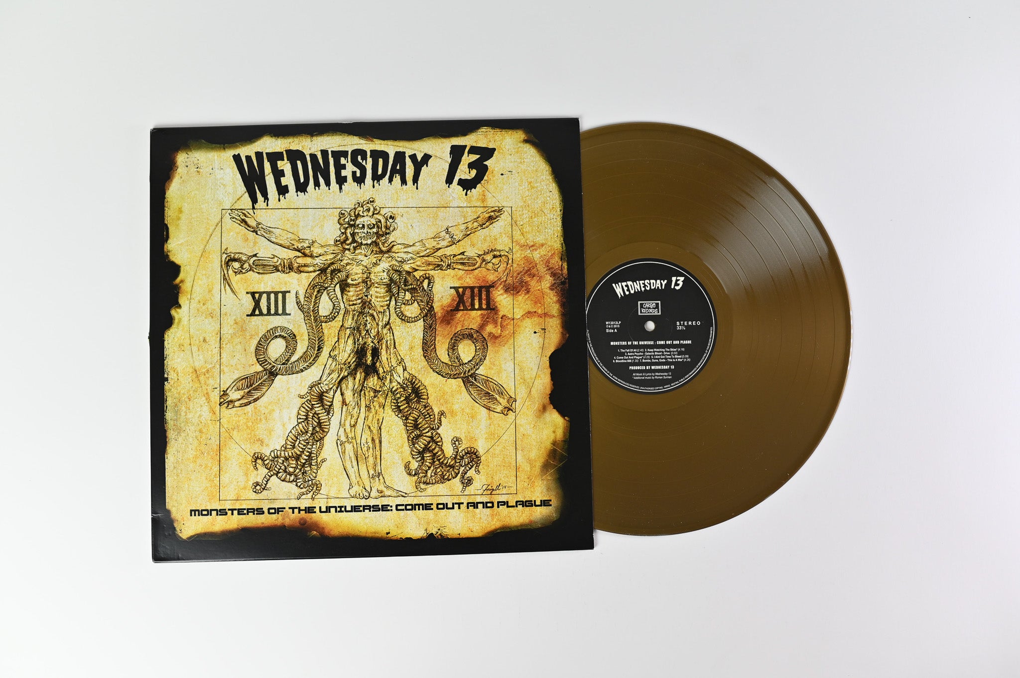 Wednesday 13 - Monsters Of The Universe: Come Out And Plague on Cargo Gold Vinyl