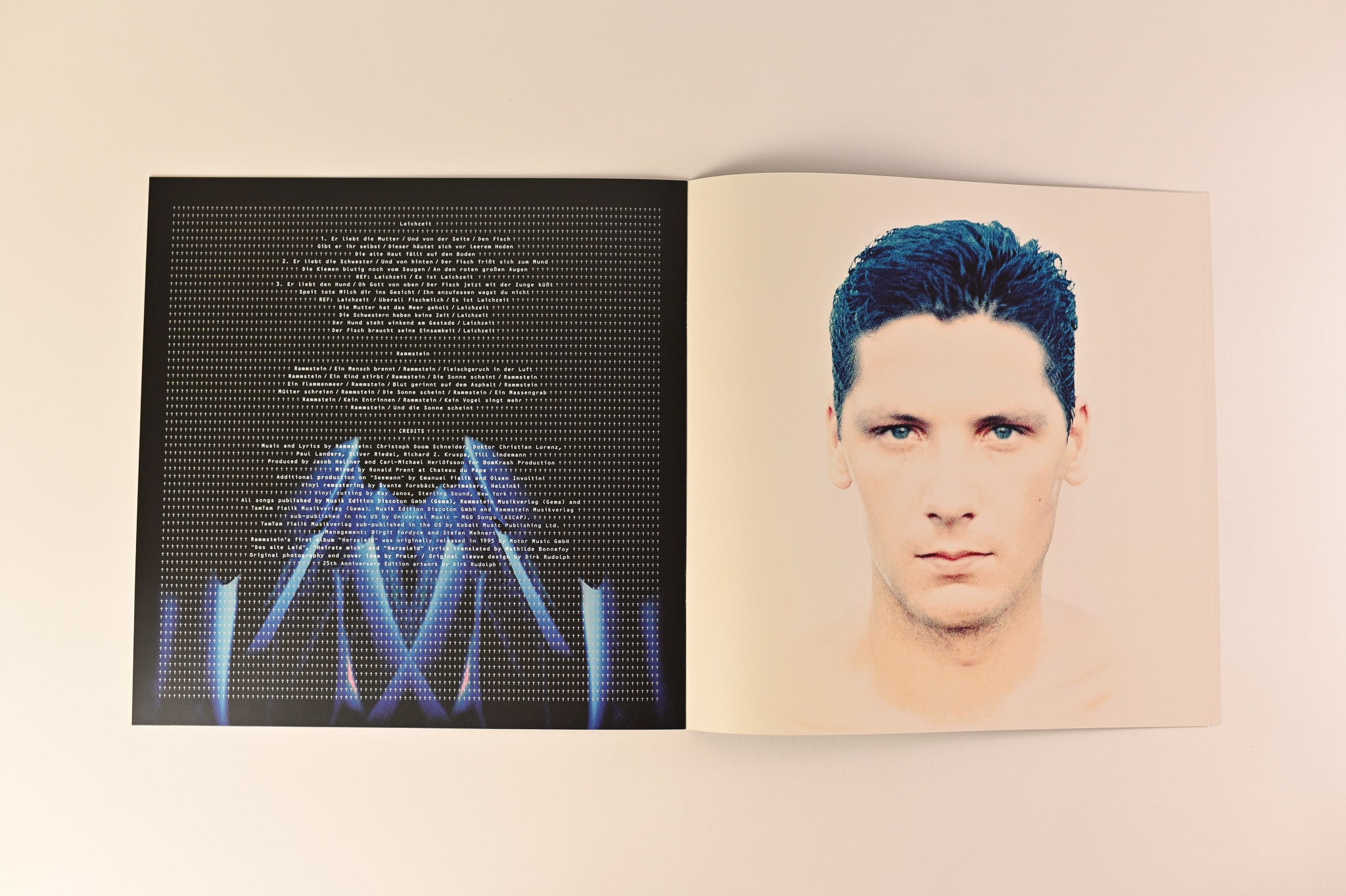 Rammstein - Herzeleid XXV on Universal Ltd Blue & Black Splatter Reissue