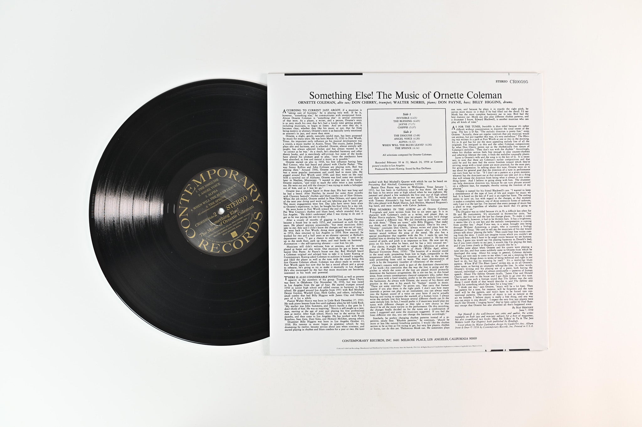 Ornette Coleman - Something Else!!!! Craft Recordings 180 Gram Reissue