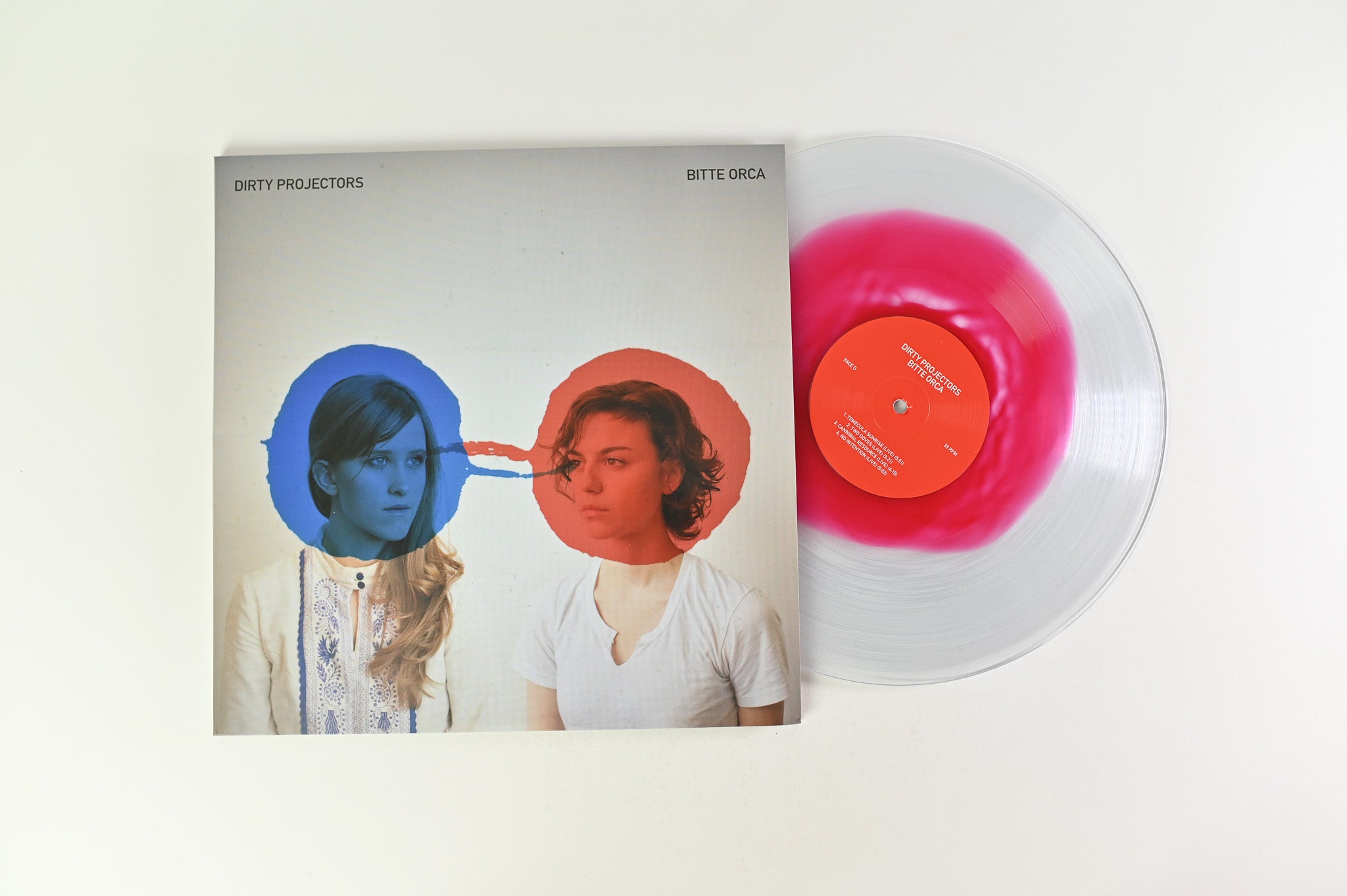 Dirty Projectors - Bitte Orca on Domino Vinyl Me Please Blue / Red in Clear Reissue