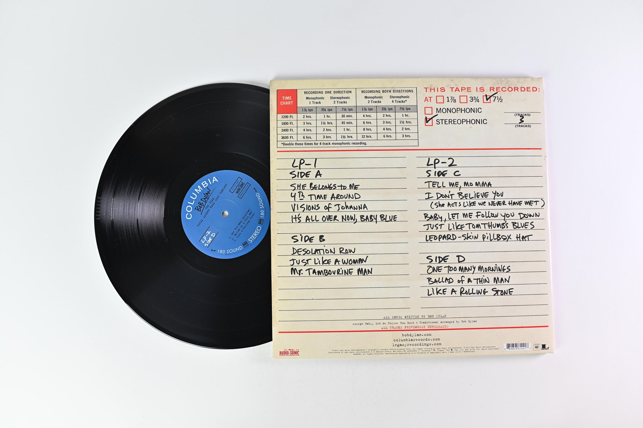 Bob Dylan - The Real Royal Albert Hall 1966 Concert! on Columbia / Legacy