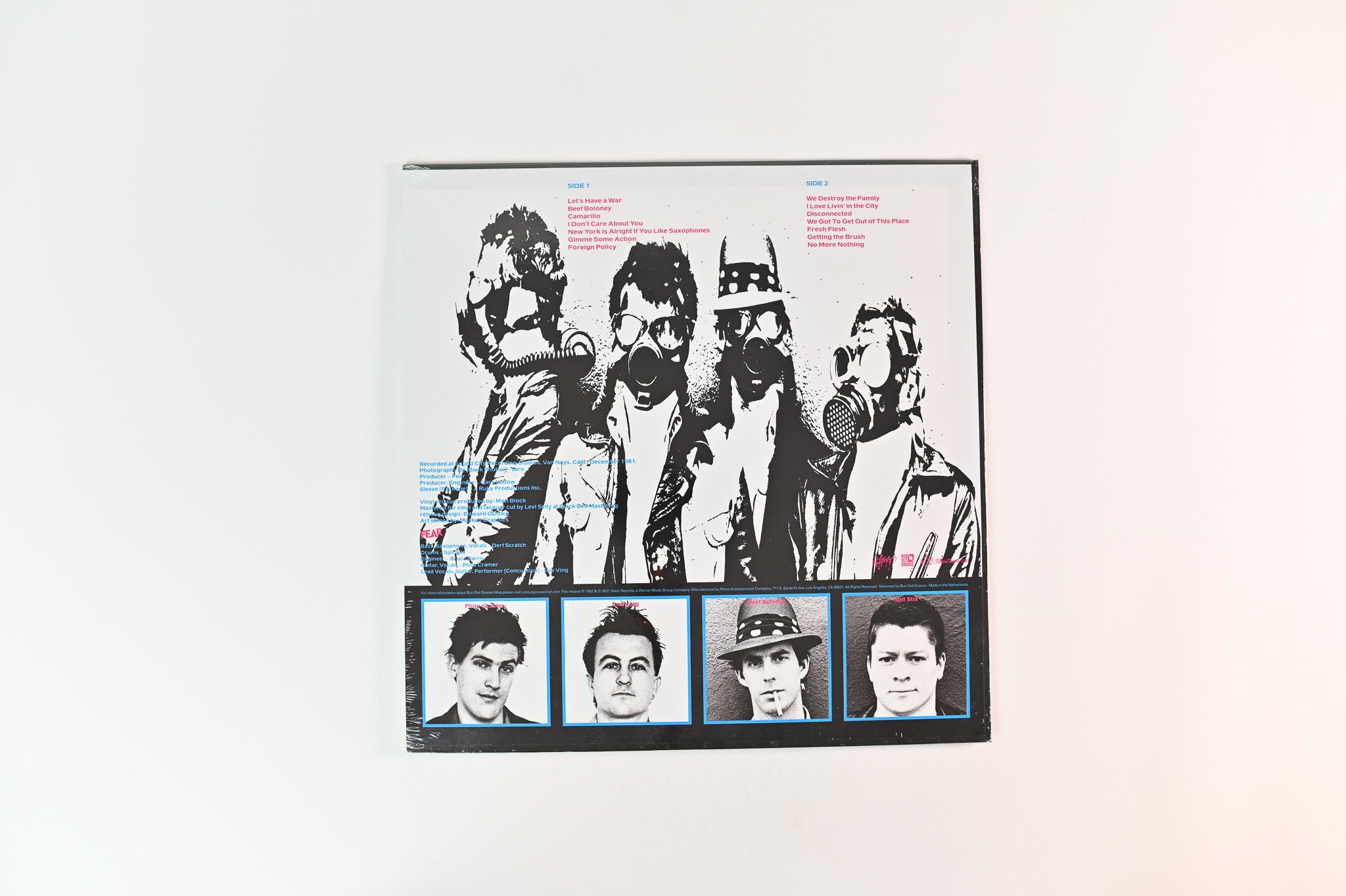 Fear - The Record on Run Out Groove RSD 2021 White Translucent w/ Gray Plus Red Vinyl 7" Reissue Sealed