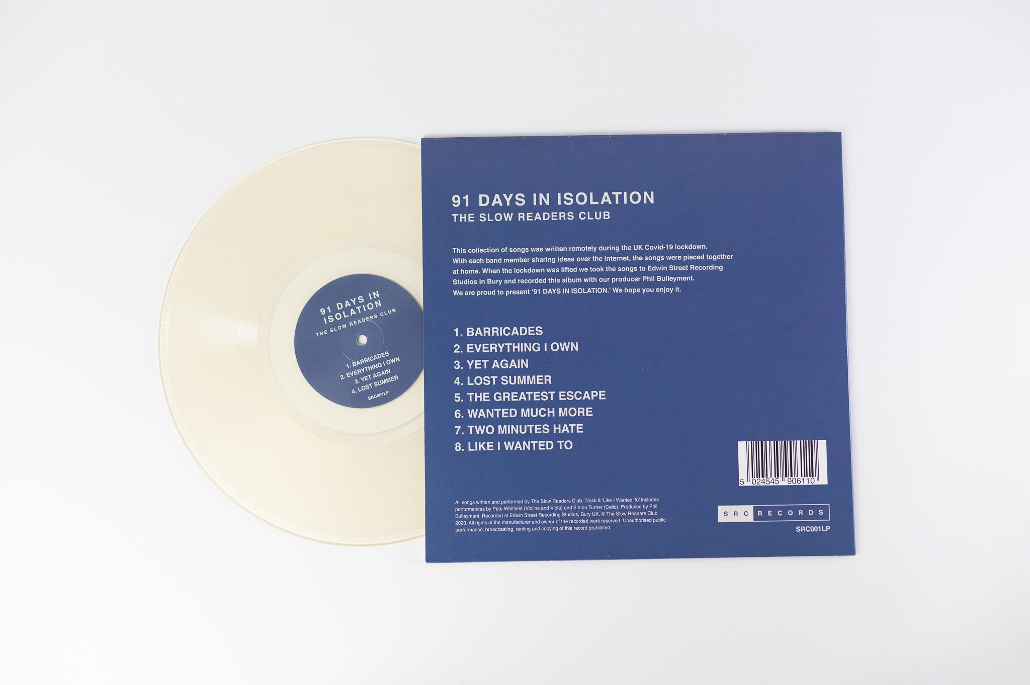 The Slow Readers Club - 91 Days In Isolation on SRC Clear Vinyl