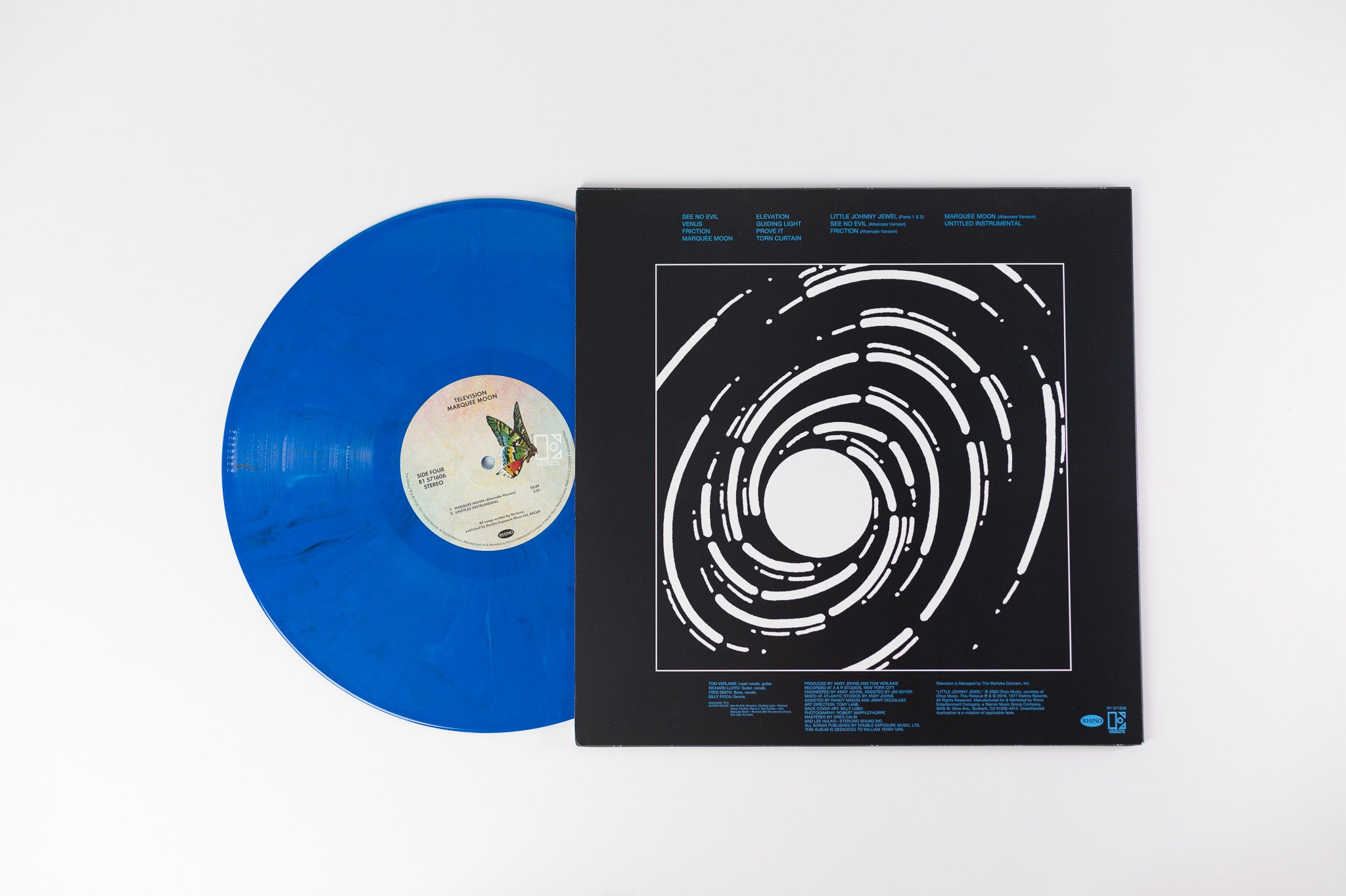 Television - Marquee Moon on Elektra Rhino Ltd Blue Marbled Vinyl Reissue