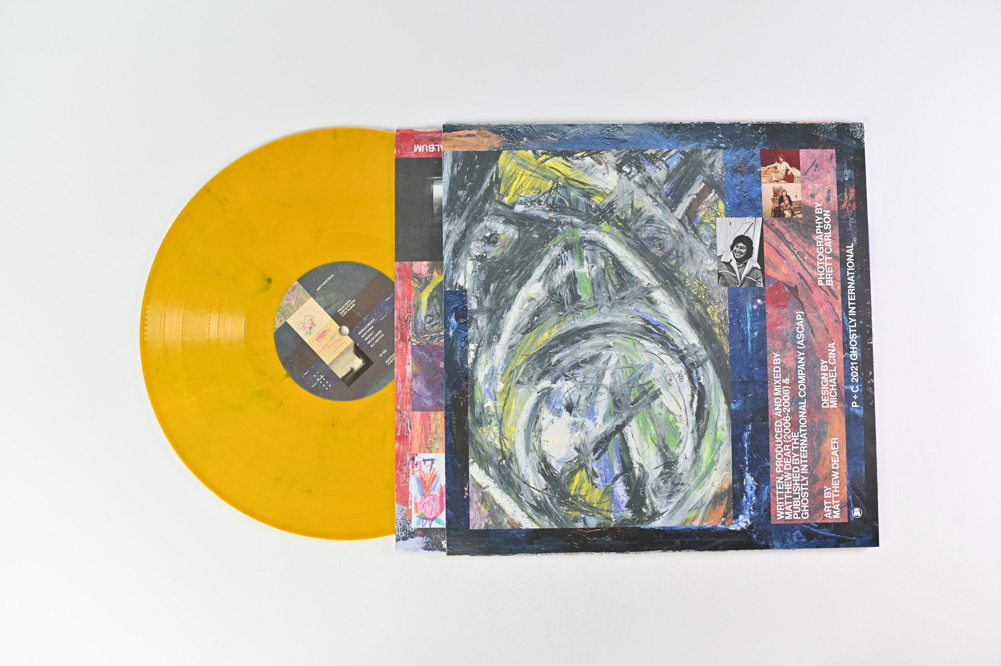 Matthew Dear - Preacher's Sigh & Potion: Lost Album on Ghostly International - Yellow & Black Marble
