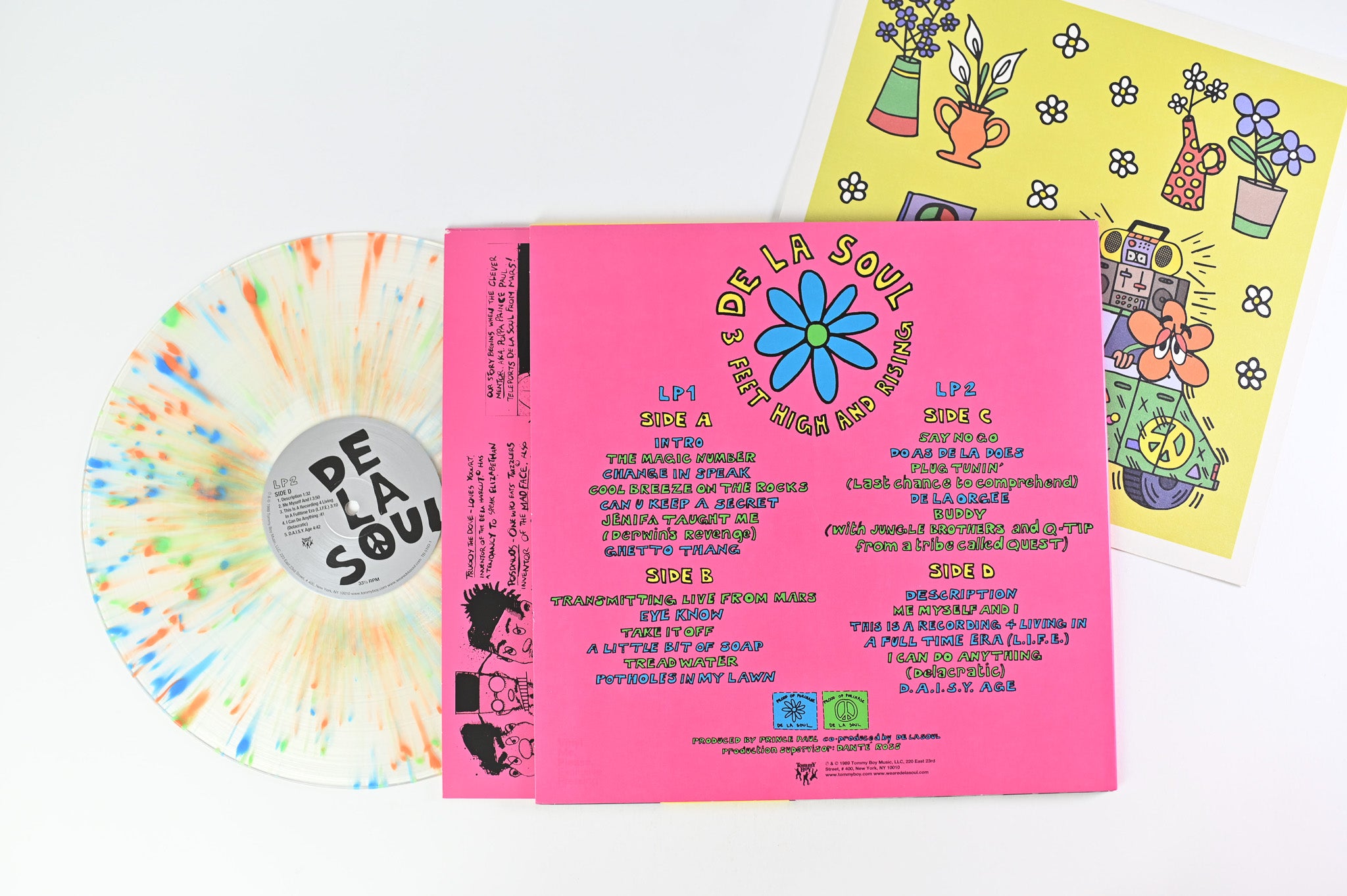 De La Soul - 3 Feet High And Rising Vinyl Me Please Ltd Clear w/ Blue Orange & Green Splatter Reissue