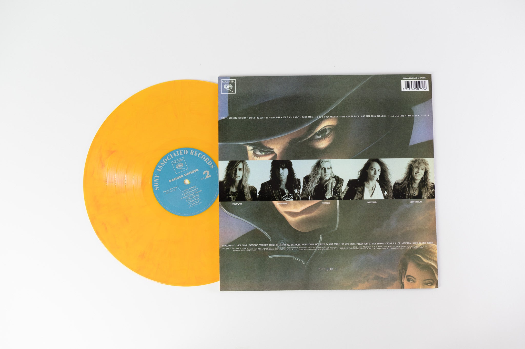 Danger Danger - Danger Danger Music on Vinyl Ltd Numbered Yellow Flame Vinyl Reissue