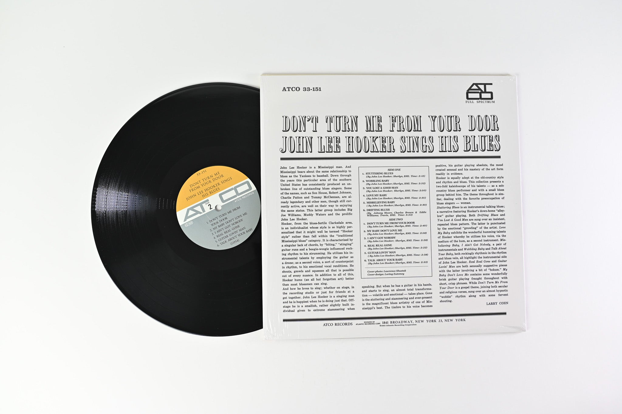 John Lee Hooker - Don't Turn Me From Your Door - John Lee Hooker Sings His Blues on ATCO/Speakers Corner Records Reissue