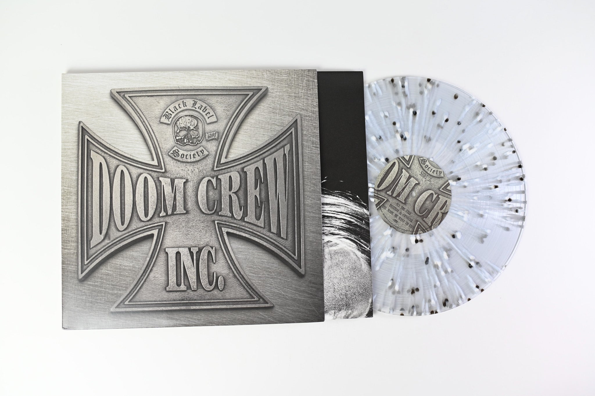 Black Label Society - Doom Crew Inc. on eOne Clear & Black Ice w/Grey & White Splatter Vinyl