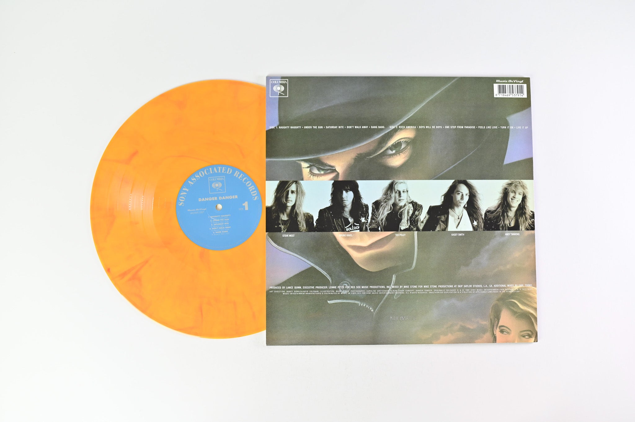 Danger Danger - Danger Danger on Music on Vinyl Ltd Numbered Yellow Flame Vinyl Reissue