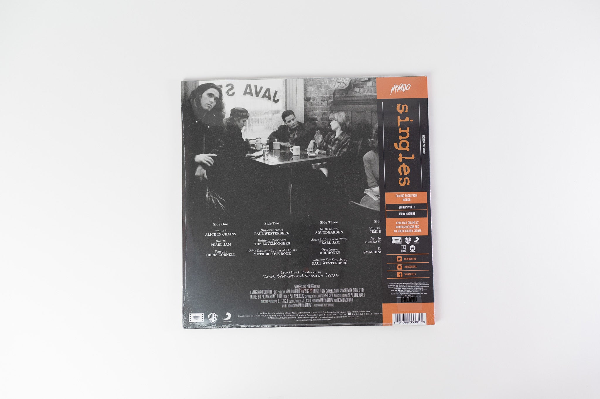 Various - Singles Vol. 1 (Original Soundtrack) on Mondo Translucent Orange Reissue Sealed