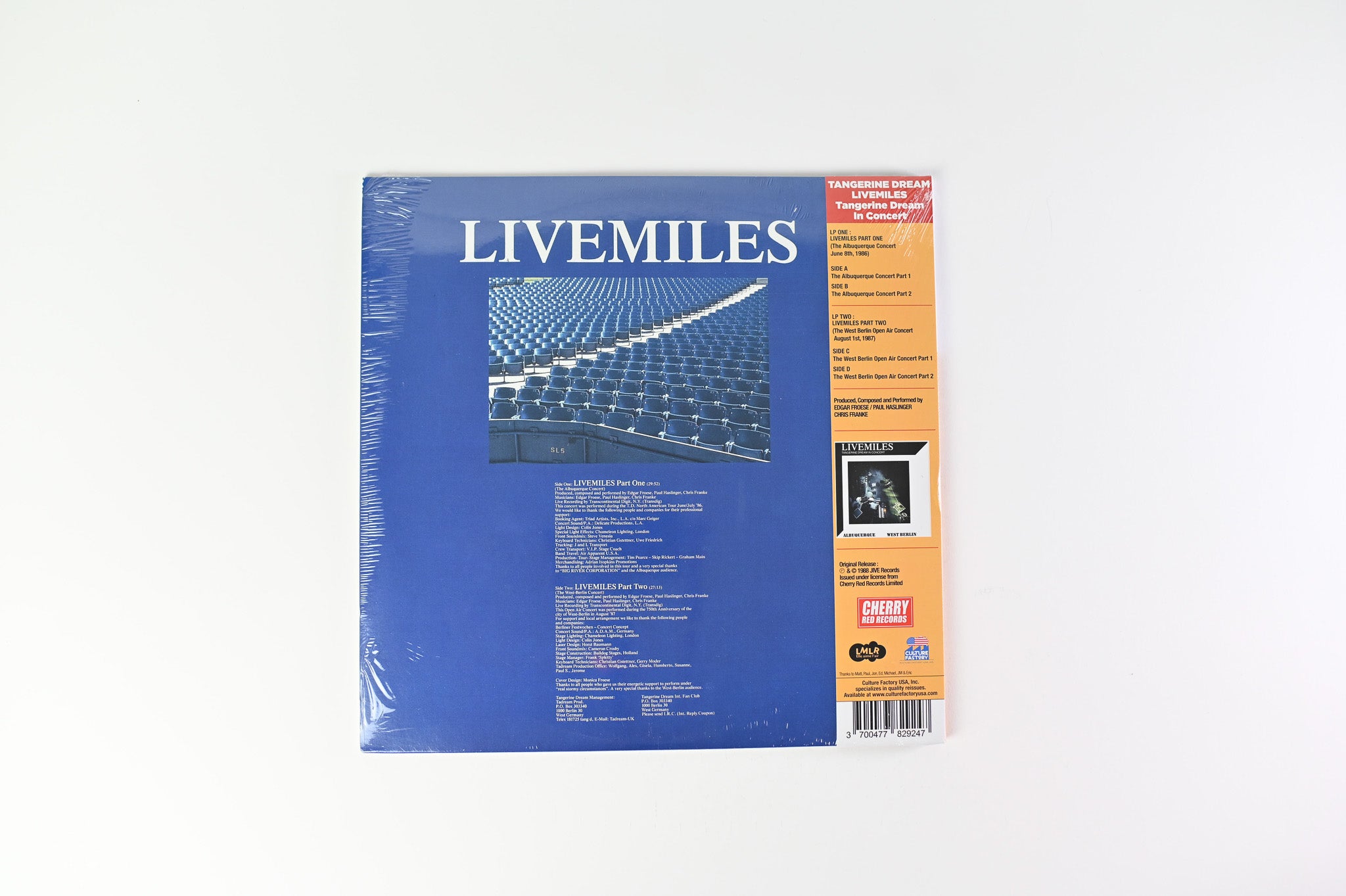 Tangerine Dream - Livemiles (Tangerine Dream In Concert) on Culture Factory USA RSD Reissue Sealed