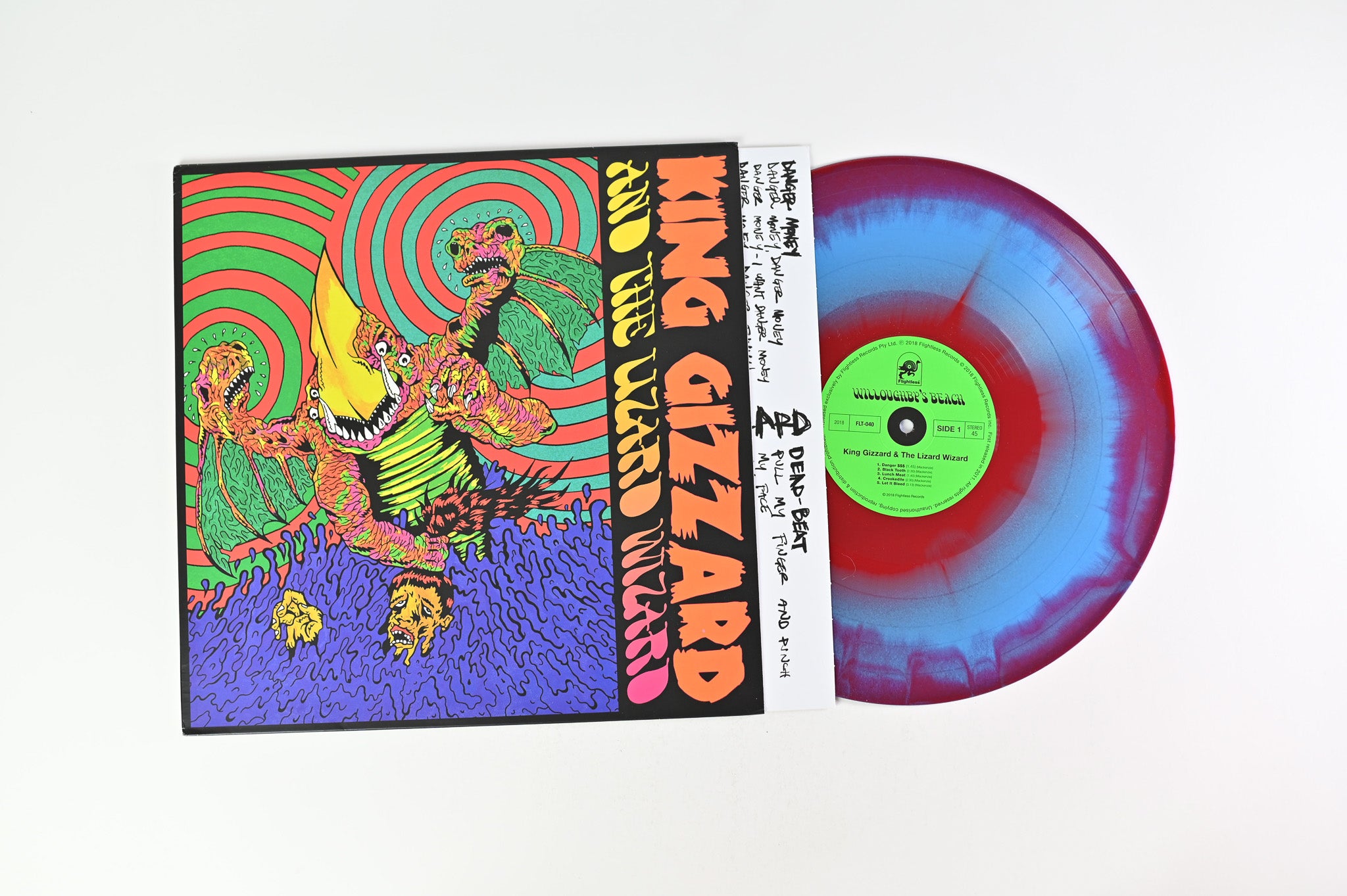 King Gizzard And The Lizard Wizard - Willoughby's Beach on Flightless Blue (Cyan) and Red (Ocean Death) Reissue