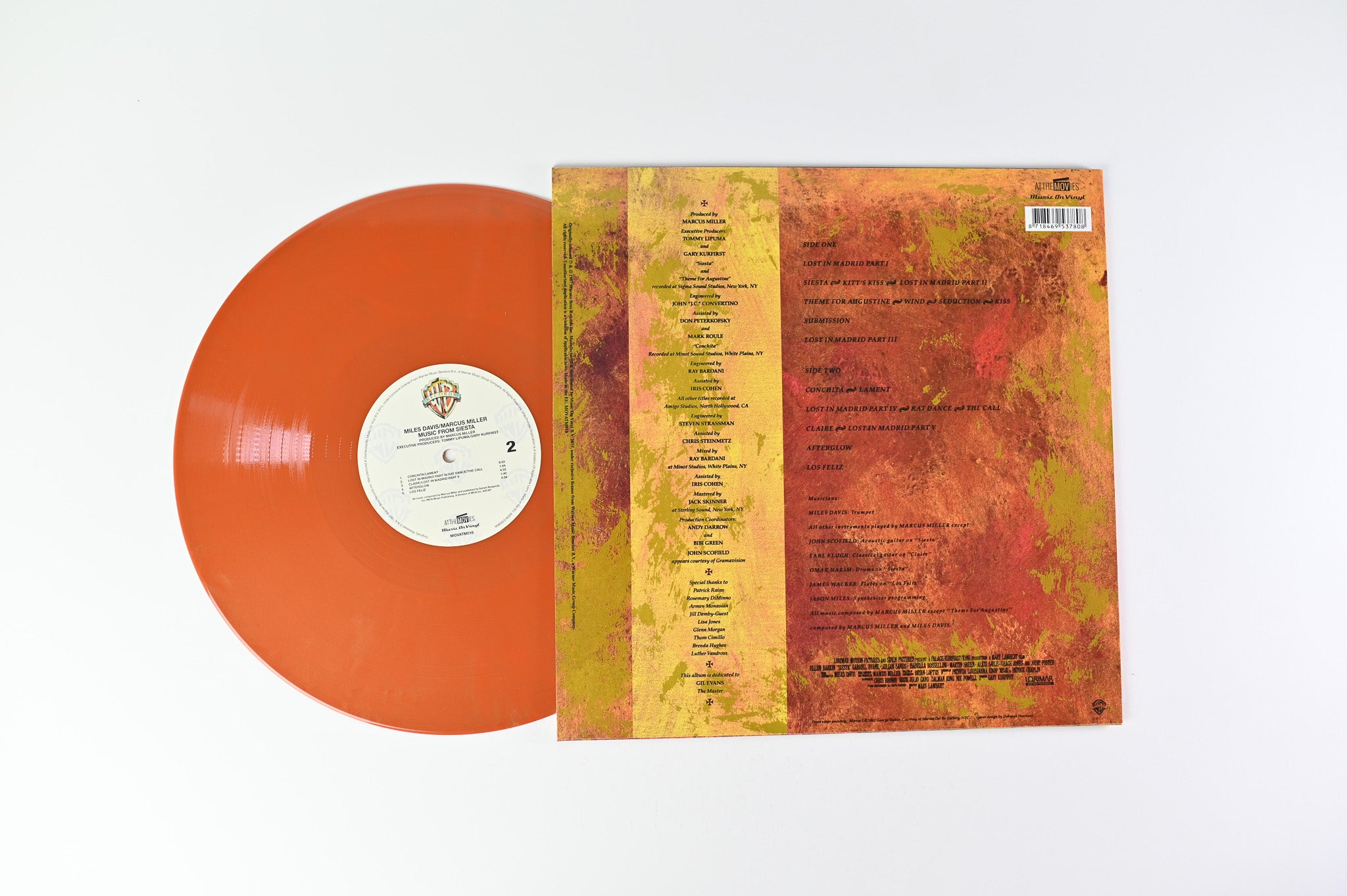 Miles Davis - Music From Siesta on Music On Vinyl on Orange Vinyl Numbered