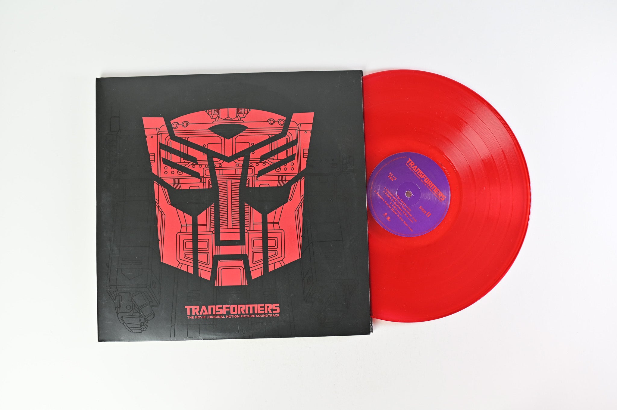 Various - Transformers: The Movie (Original Motion Picture Soundtrack) on Volcano Legacy RSD BF 2015  Ltd Red / Purple Single Sided Reissue
