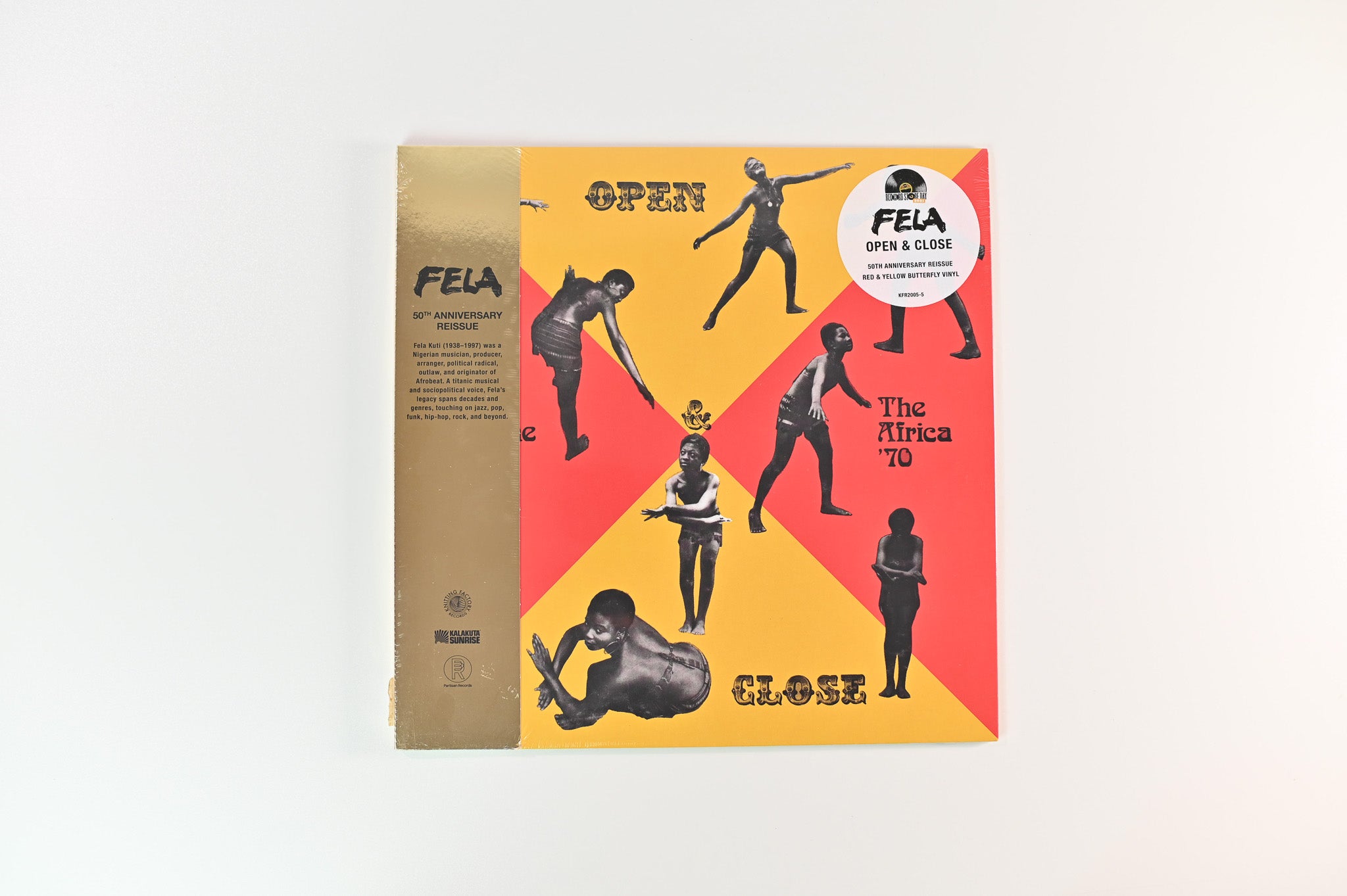Fela Kuti - Open & Close on Knitting Factory RSD 2021 Ltd Red & Yellow Butterfly Vinyl Reissue Sealed