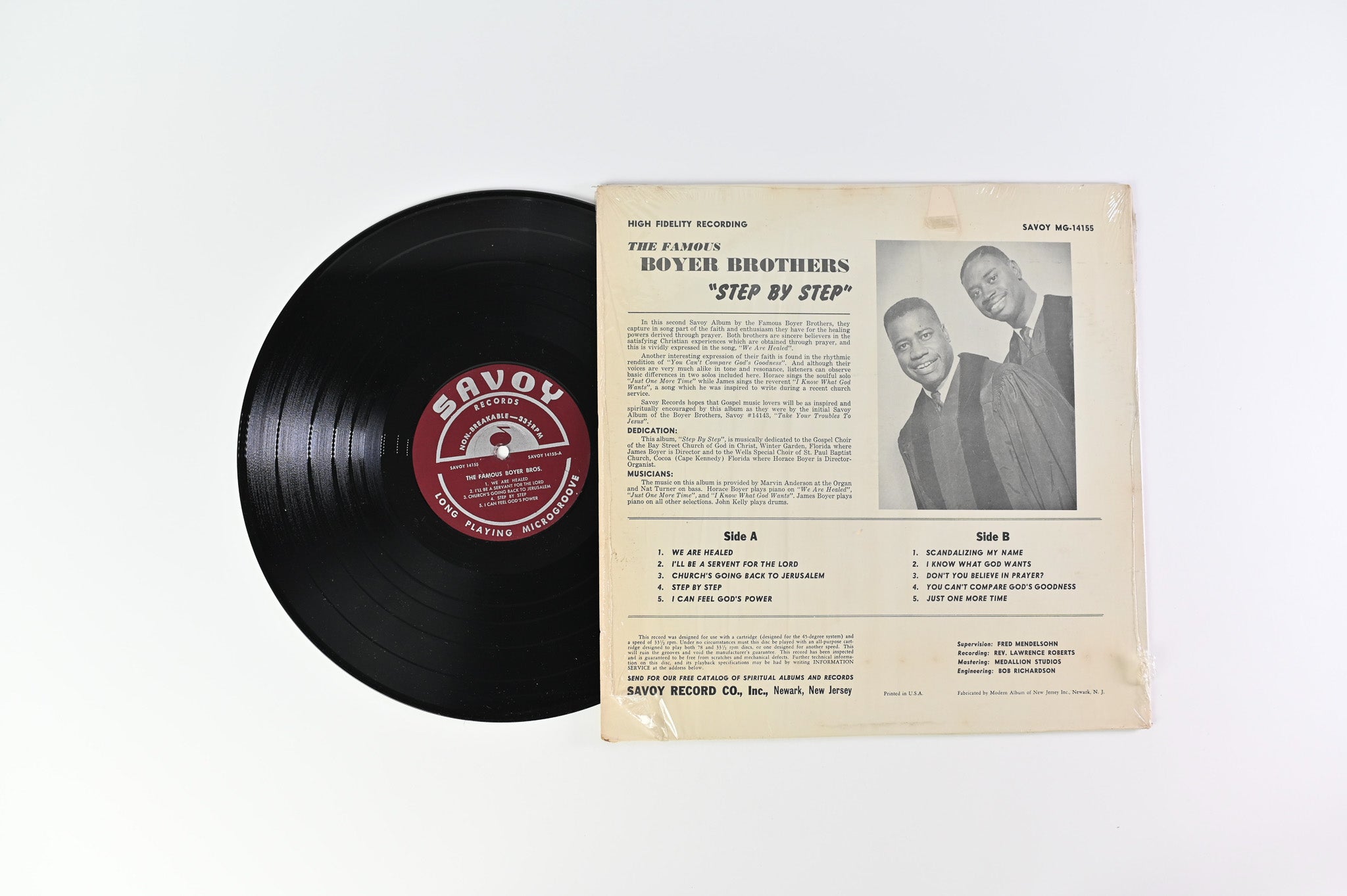 The Boyer Brothers - Step By Step on Savoy Records