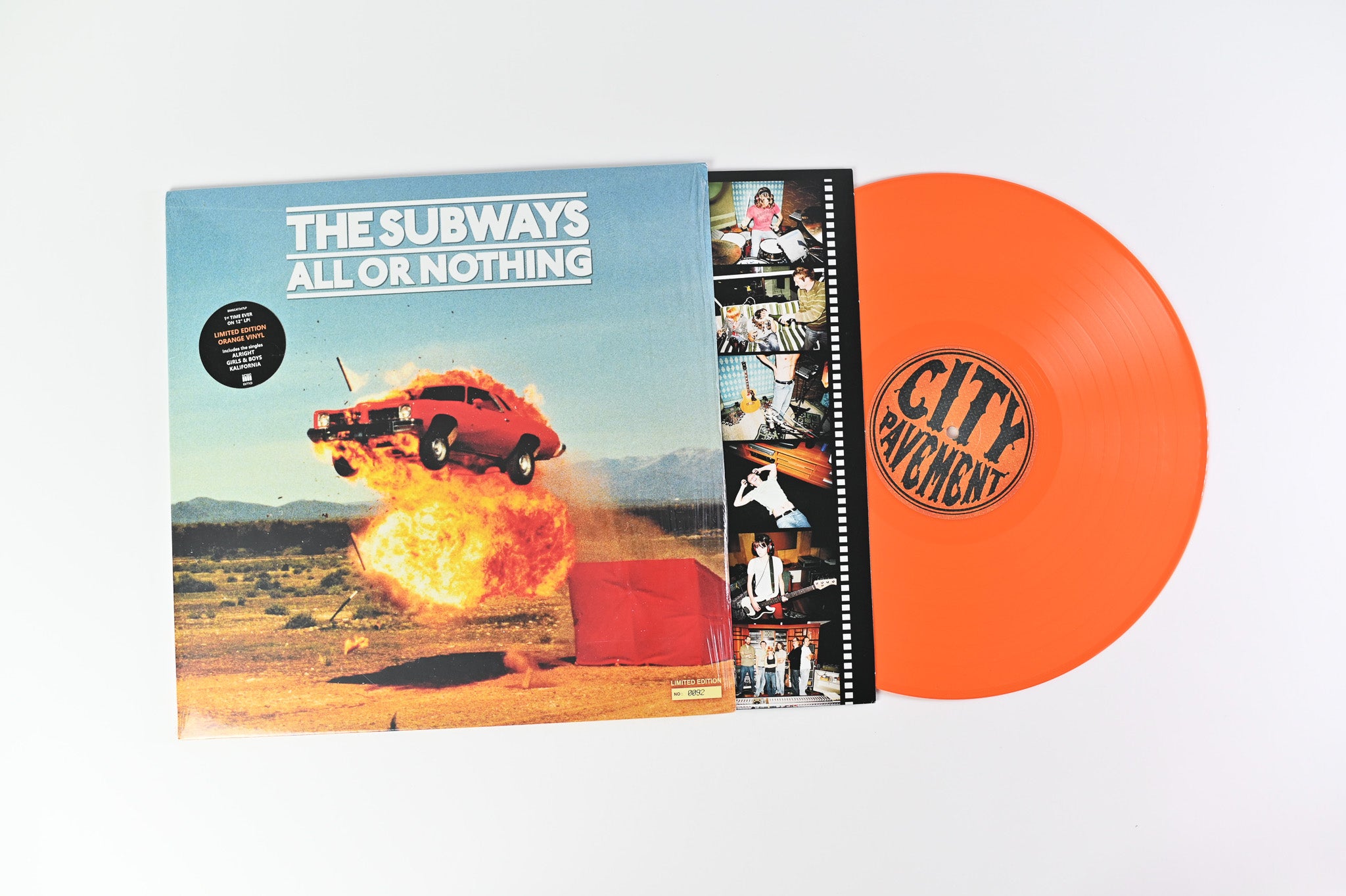 The Subways - All Or Nothing on Echo Label Limited Orange Vinyl