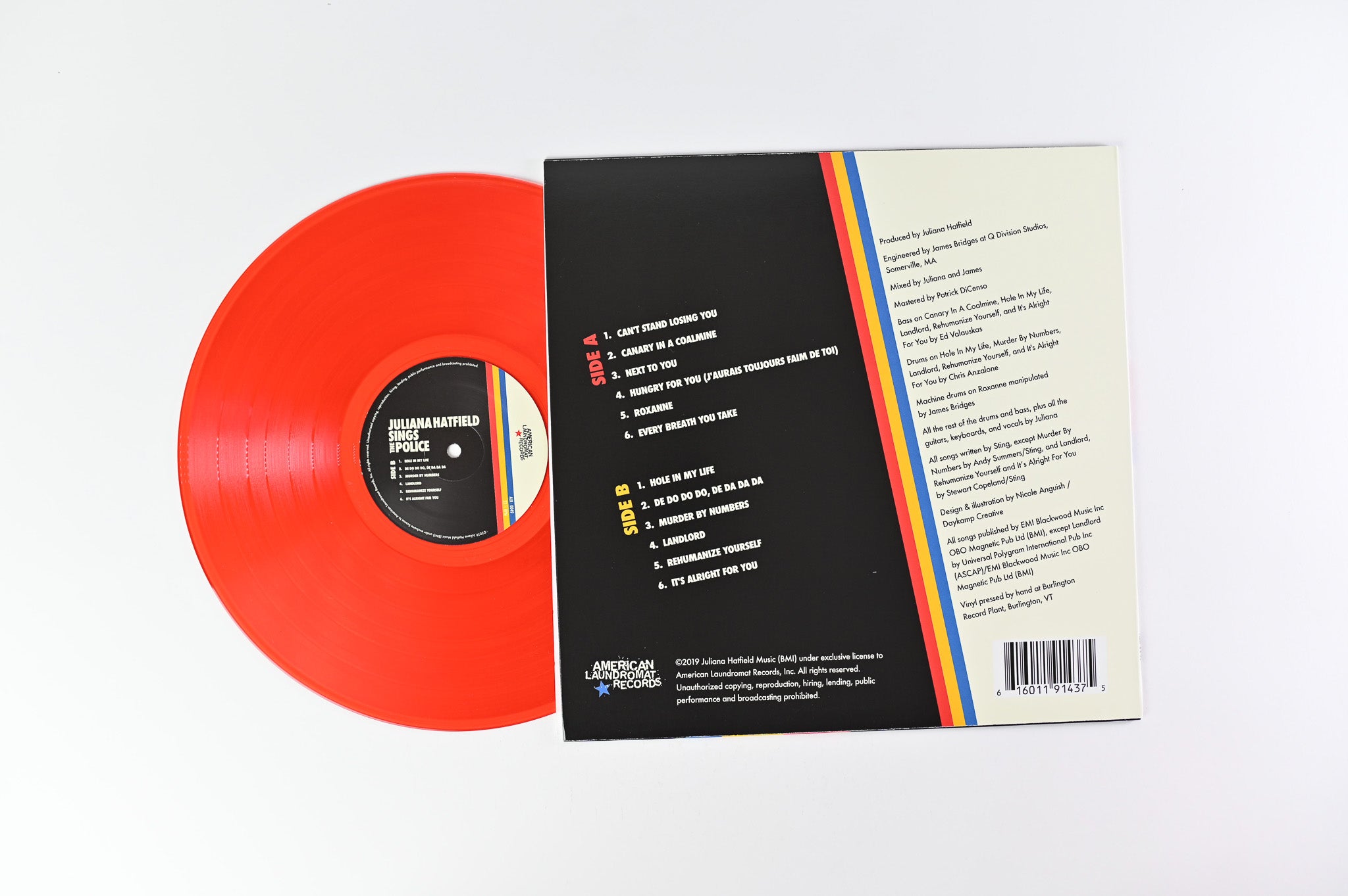 Juliana Hatfield - Juliana Hatfield Sings The Police on American Laundromat Ltd Red Translucent