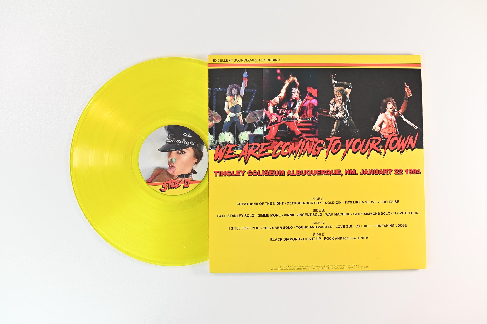 Kiss - Lock Up Your Daughters Yellow Vinyl Unofficial Pressing