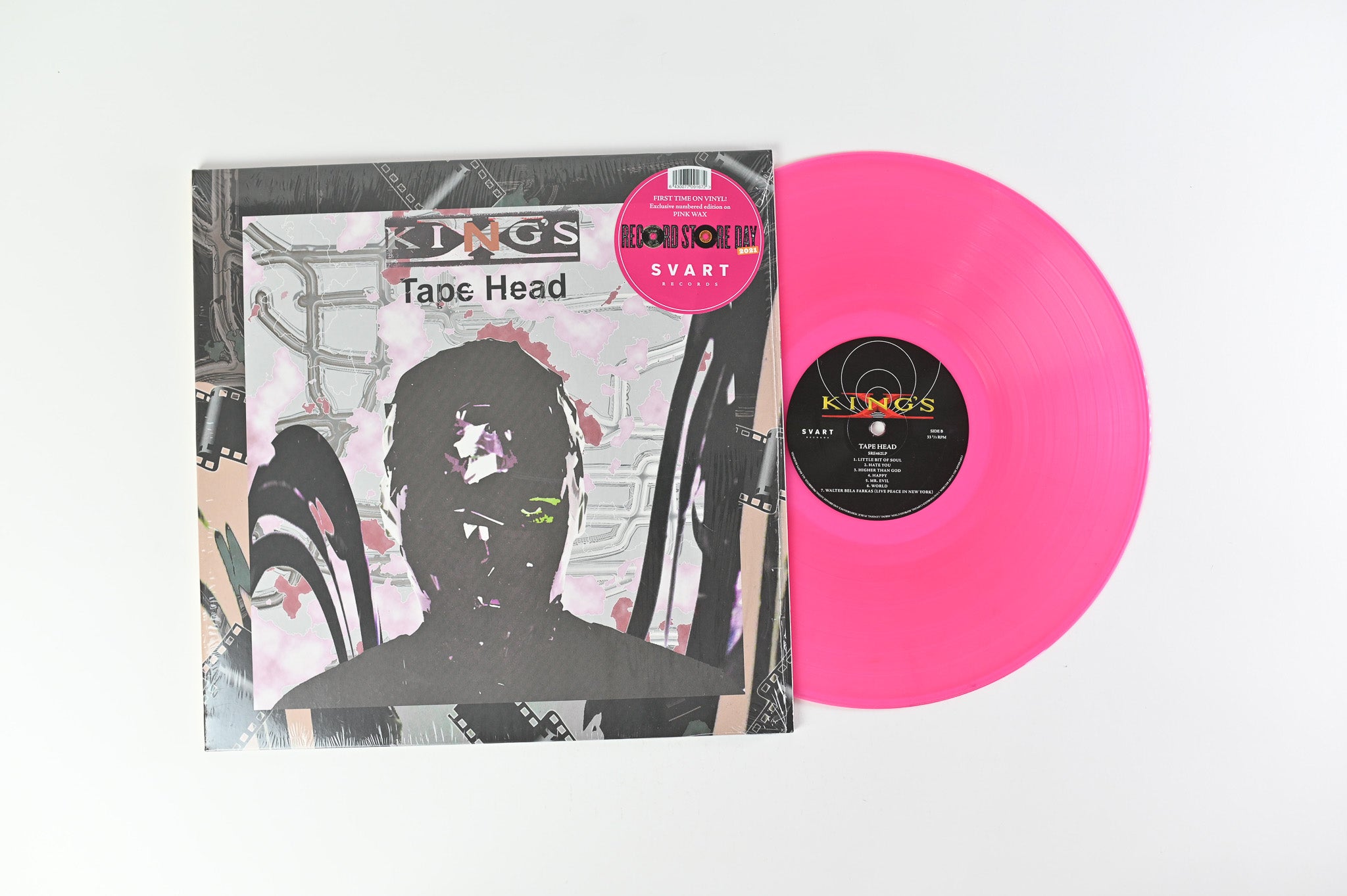 King's X - Tape Head on Svart RSD Numbered Pink Reissue