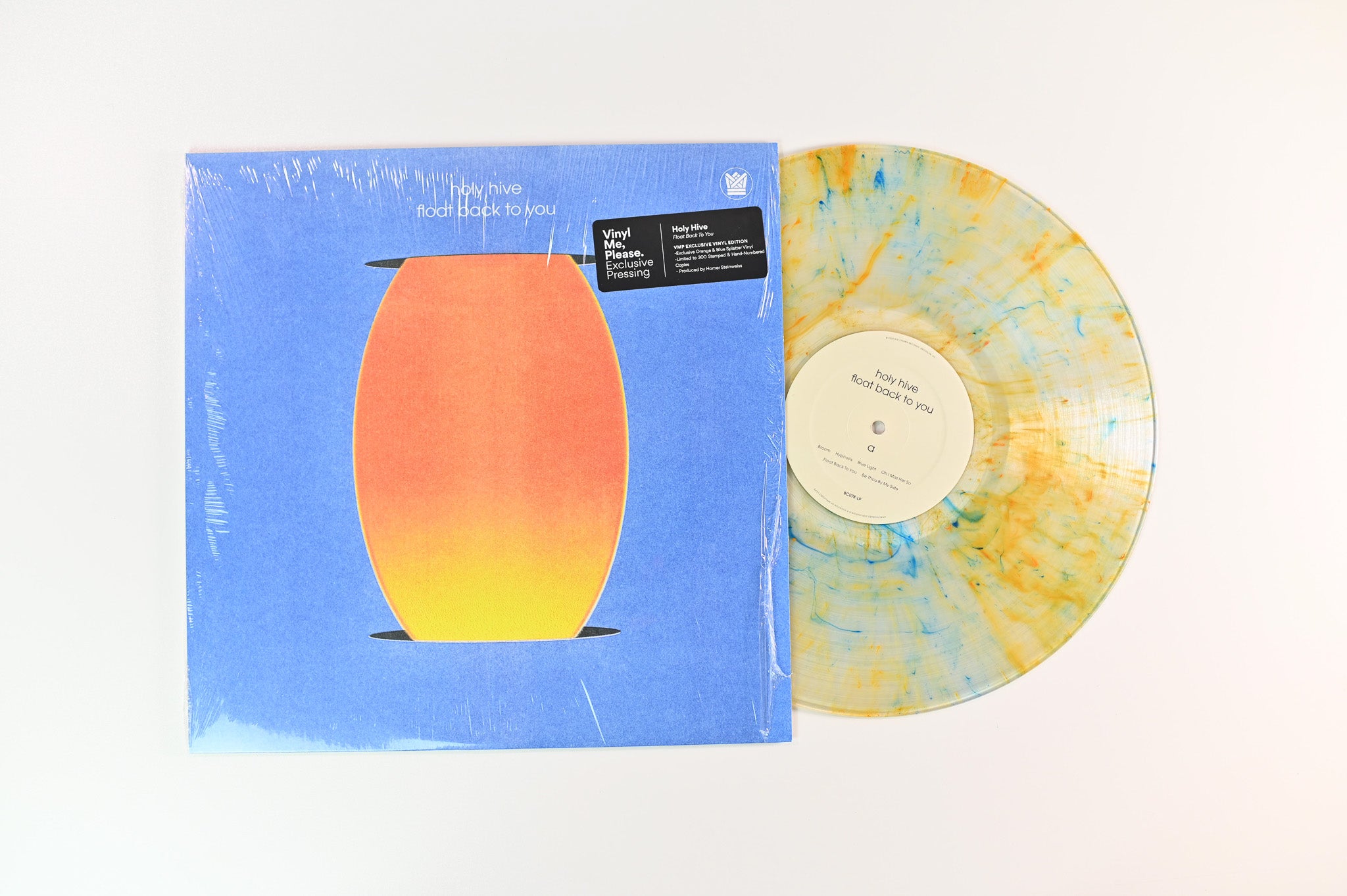 Holy Hive - Float Back To You on Big Crown Numbered Clear w/ Blue & Orange Splatter