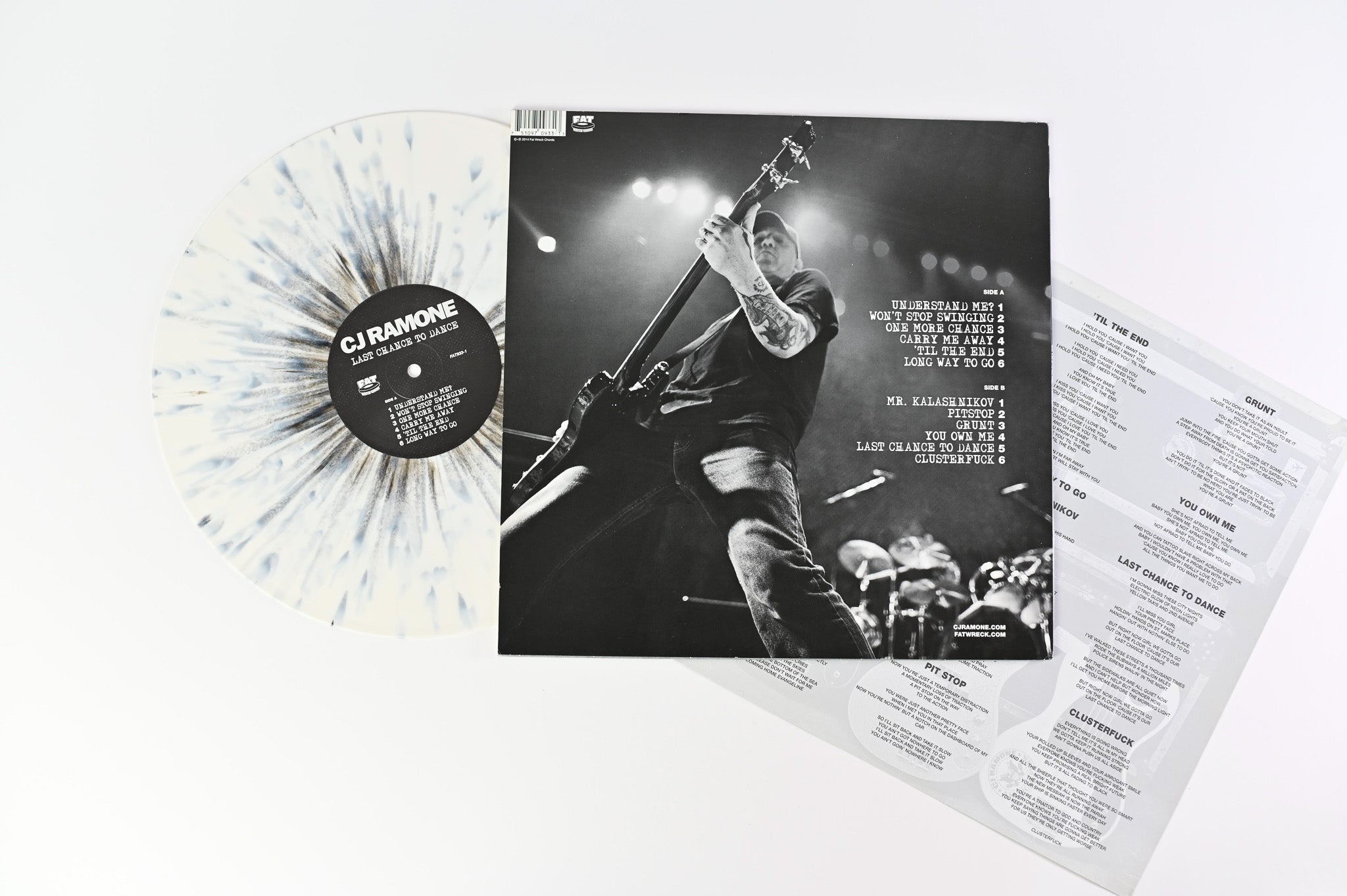 C.J. Ramone - Last Chance To Dance on Fat Wreck Chords White w/Black Splatter Vinyl