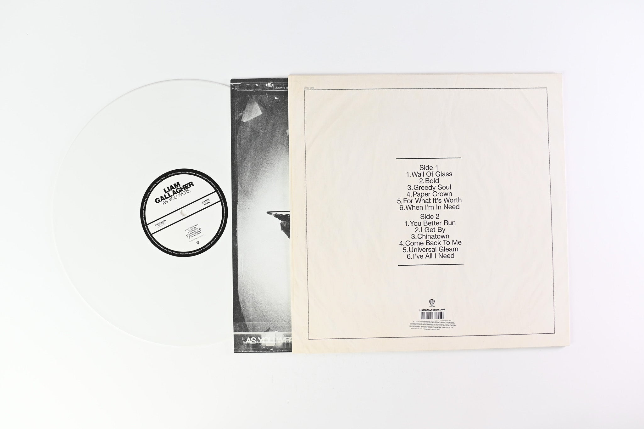 Liam Gallagher - As You Were on Warner Bros Ltd White Vinyl