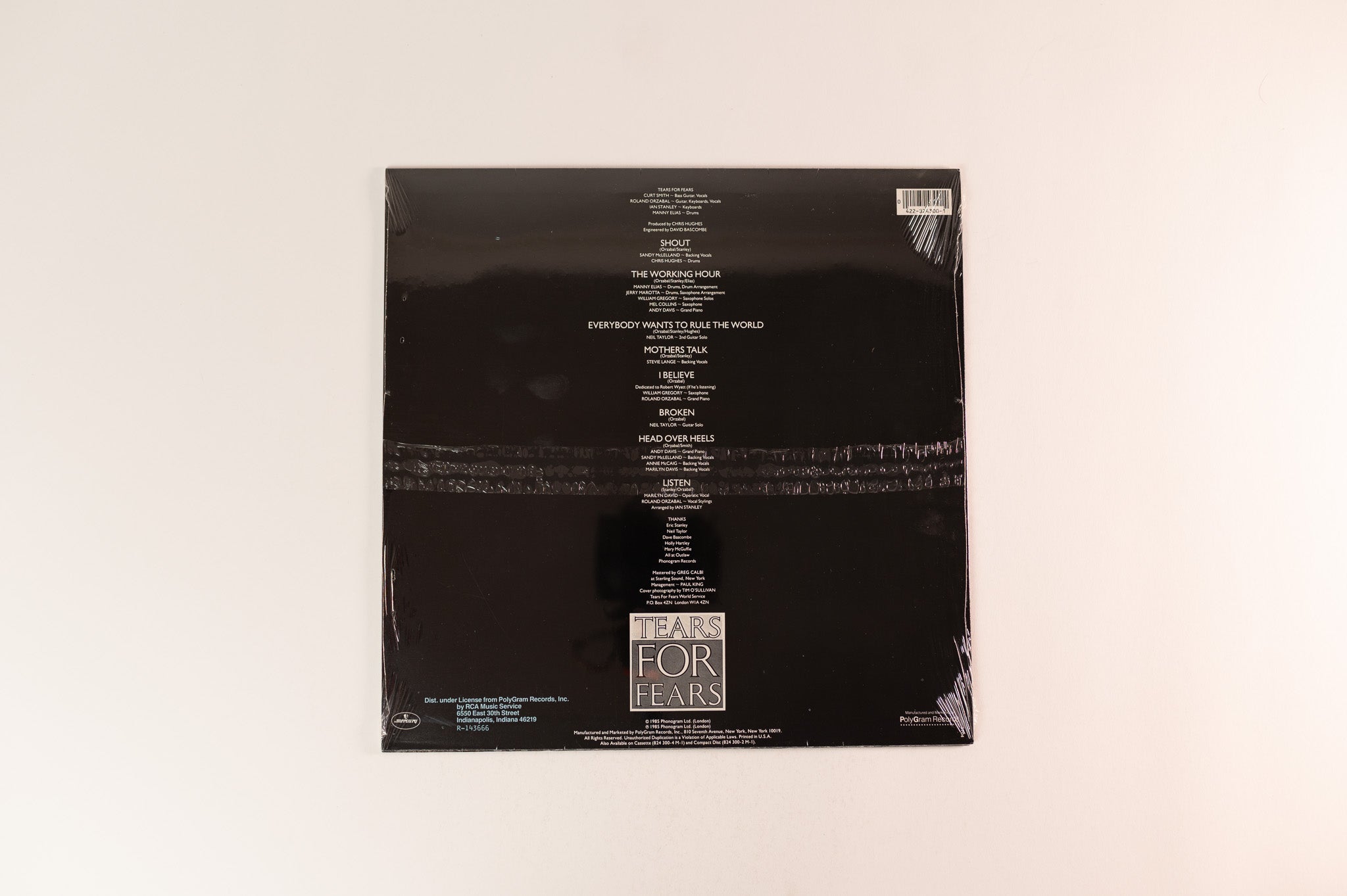 Tears For Fears - Songs From The Big Chair on Mercury RCA Record Club Pressing Sealed