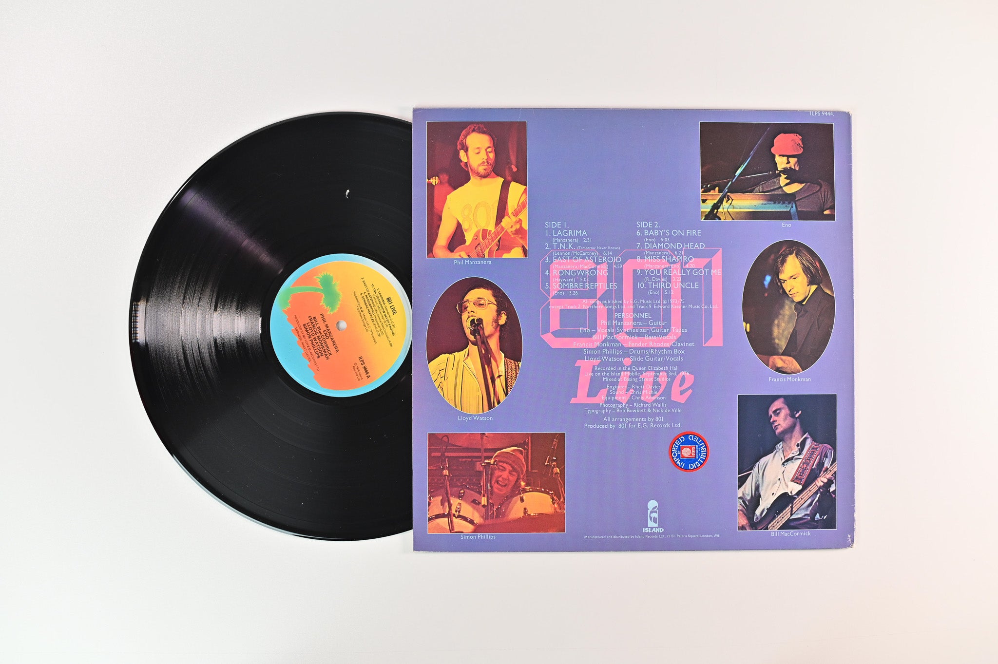 801 - 801 Live on Island Records - UK pressing