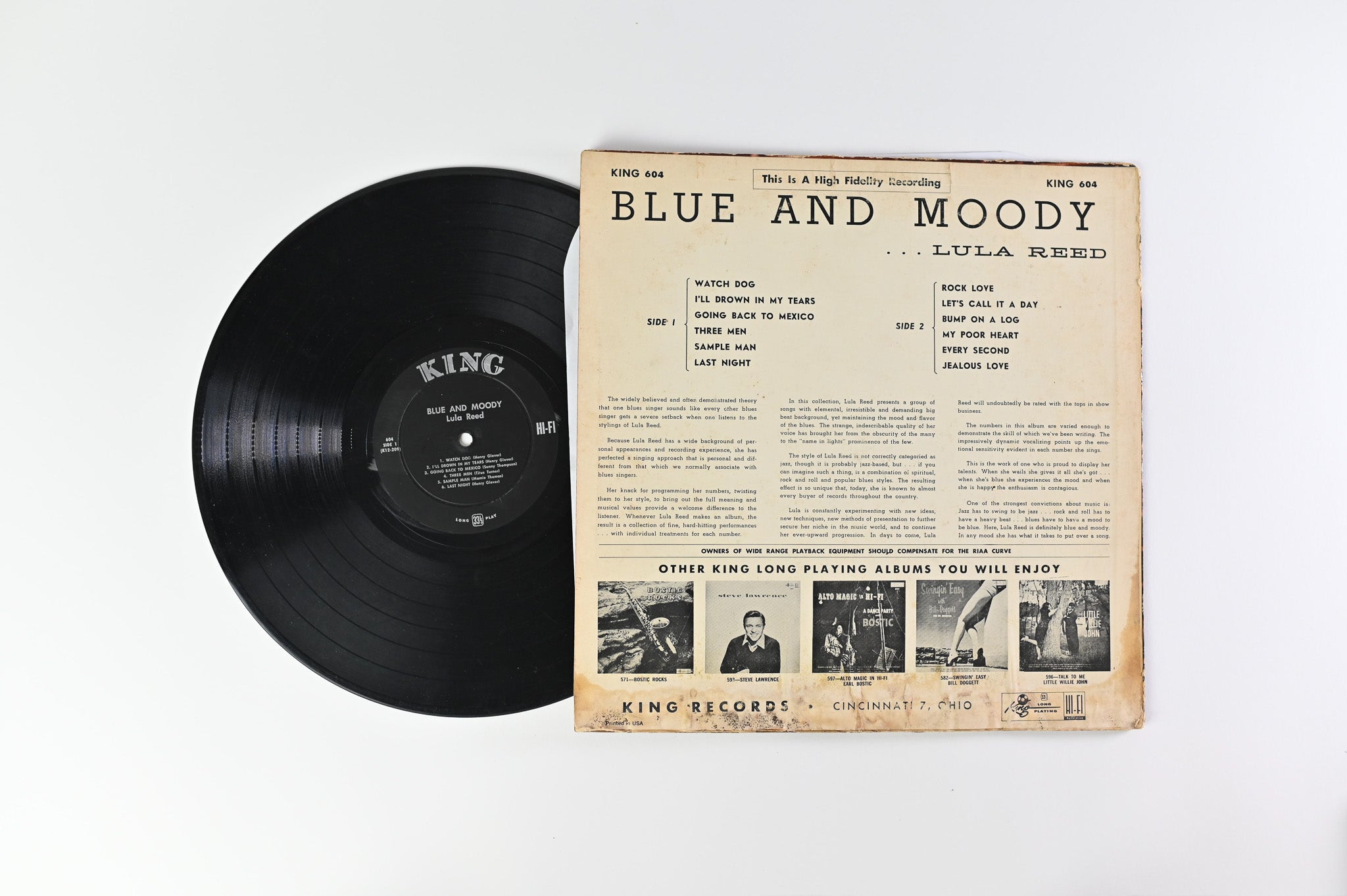 Lula Reed - Blue And Moody on King Small Logo Deep Groove Mono