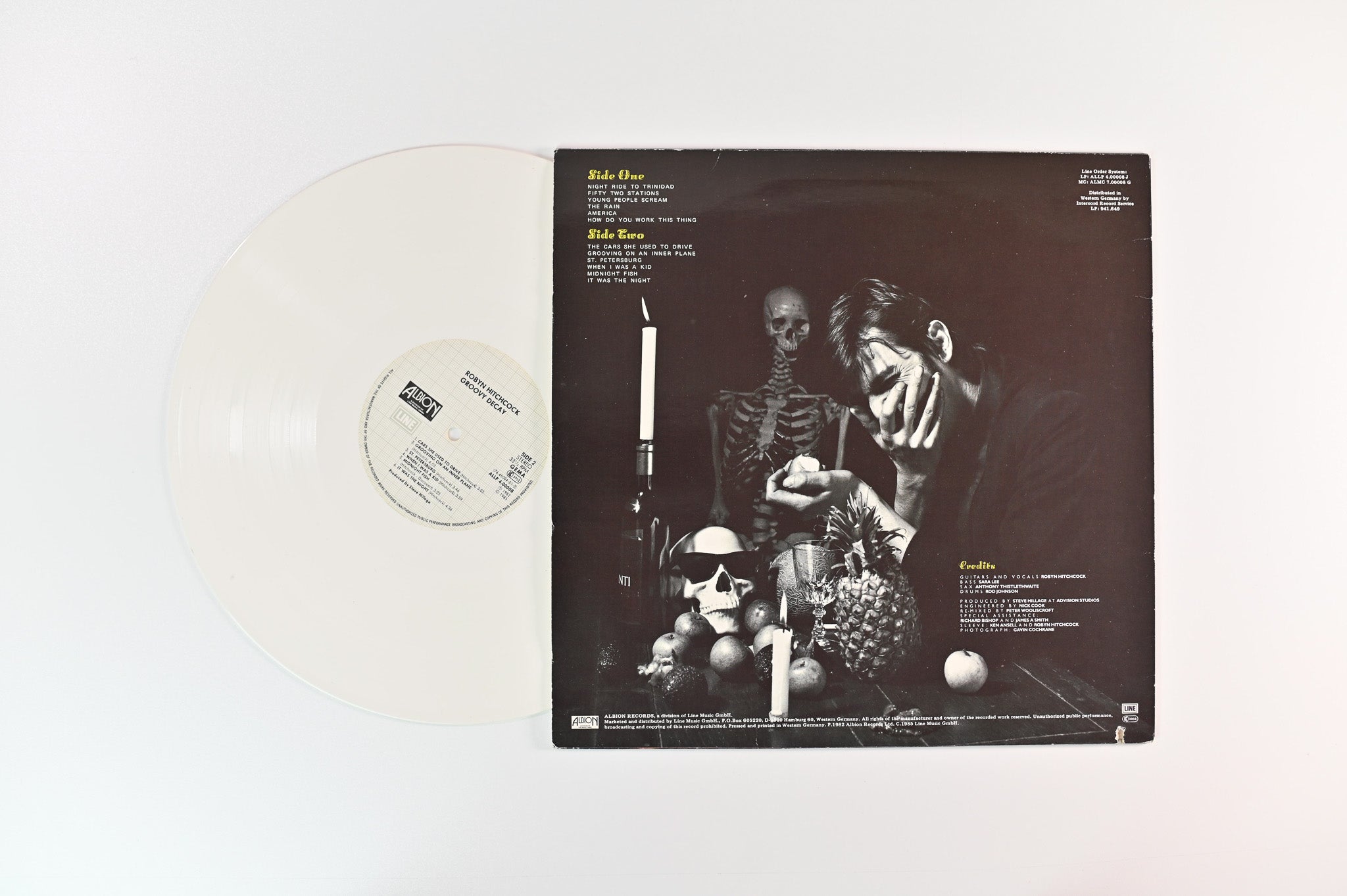 Robyn Hitchcock - Groovy Decay on Albion Records / Line - German Pressing - White Vinyl