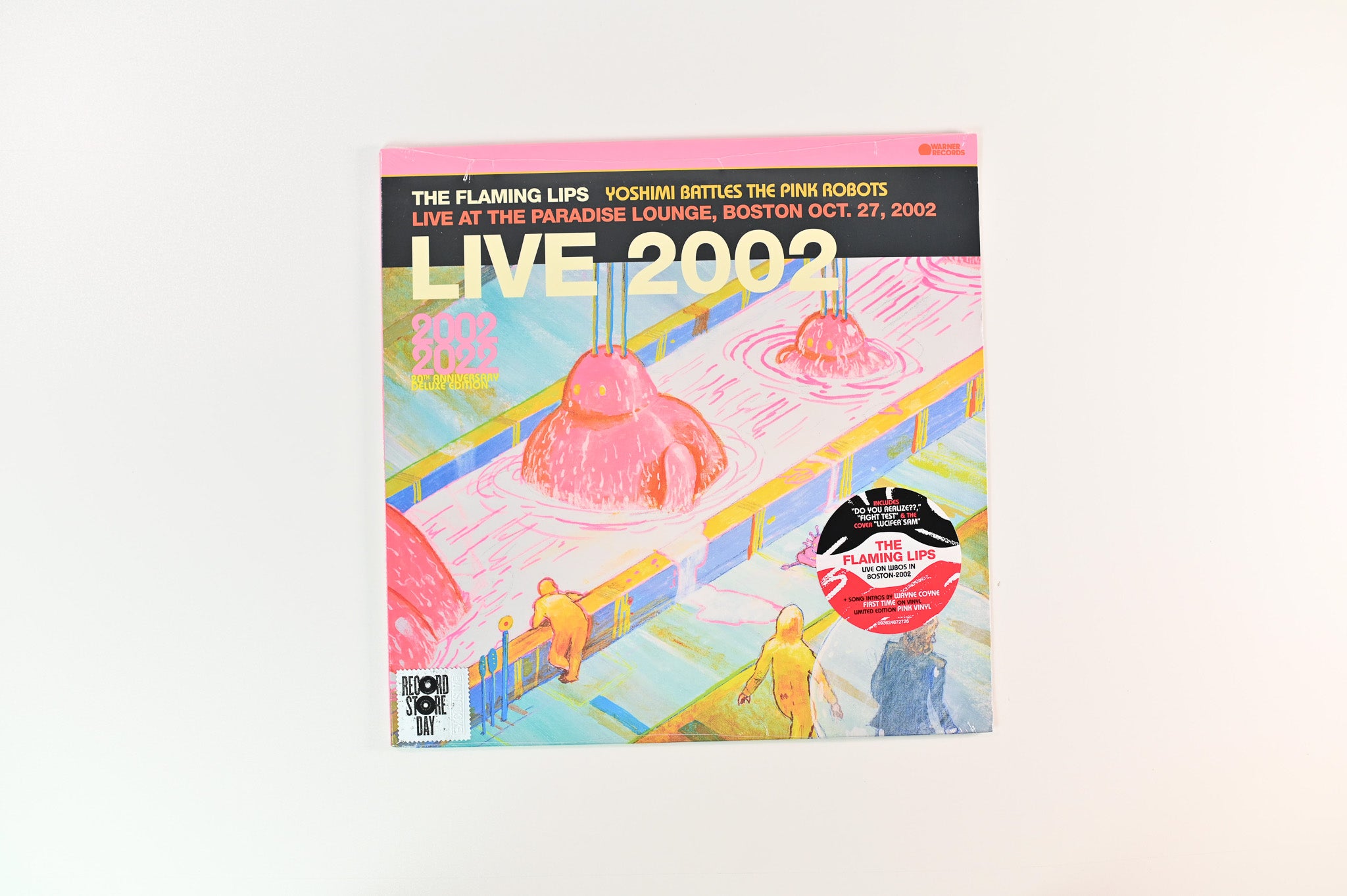 The Flaming Lips - Yoshimi Battles The Pink Robots Live At The Paradise Lounge, Boston Oct. 27, 2002 on Warner Records - RSD 2023 Pink Vinyl Sealed