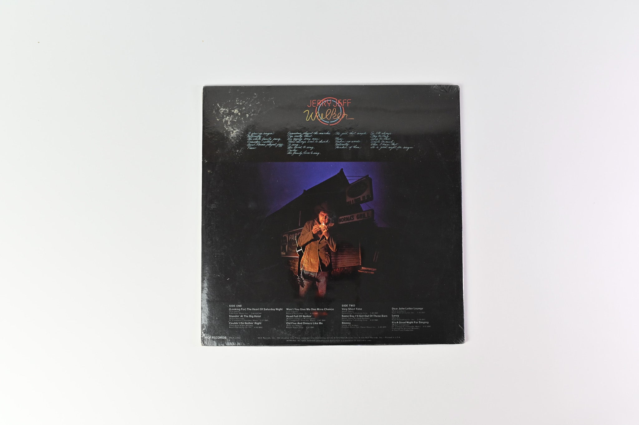 Jerry Jeff Walker - It's A Good Night For Singin' on MCA Sealed