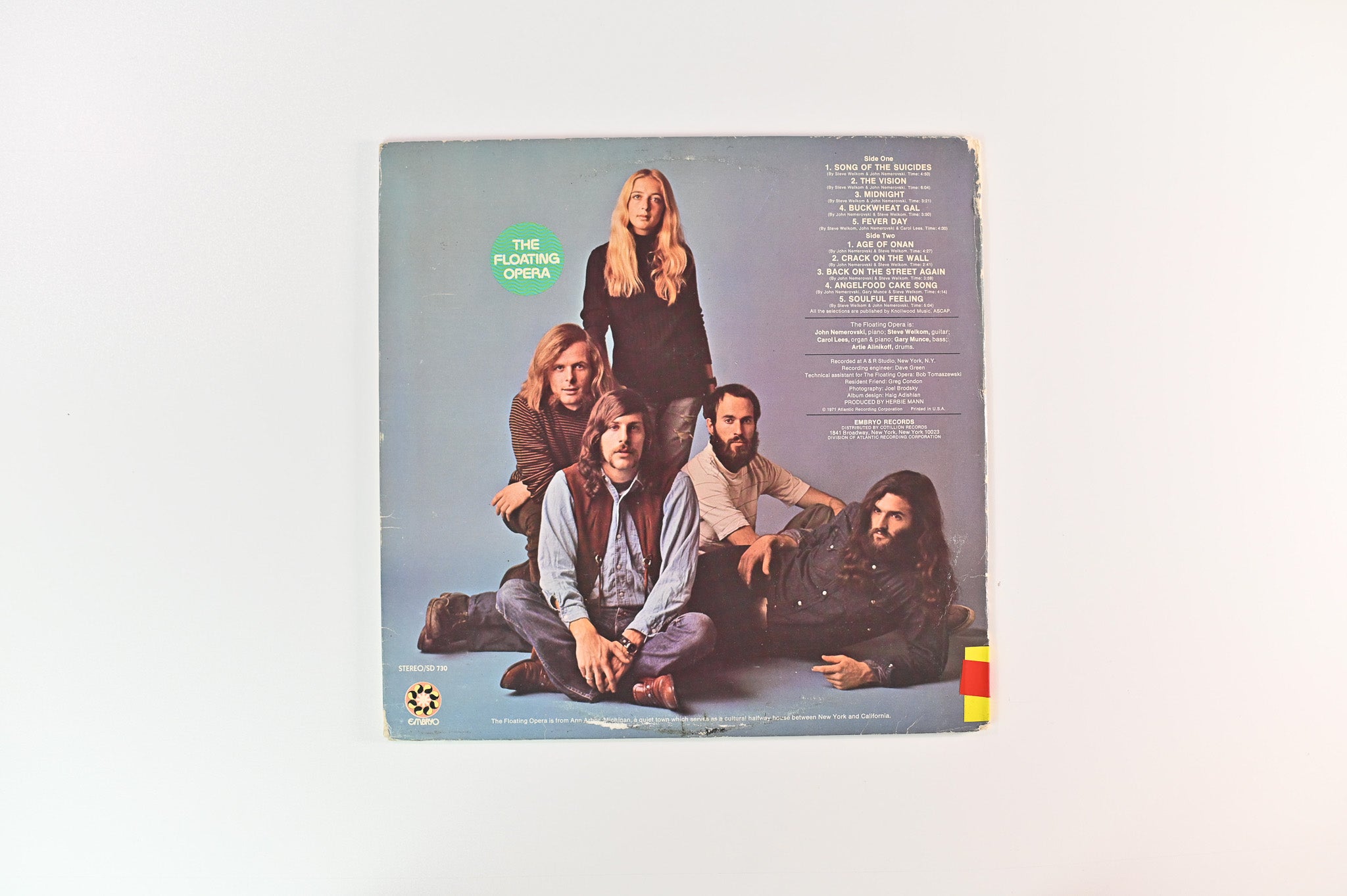 The Floating Opera - The Floating Opera on Embryo Records - Promo