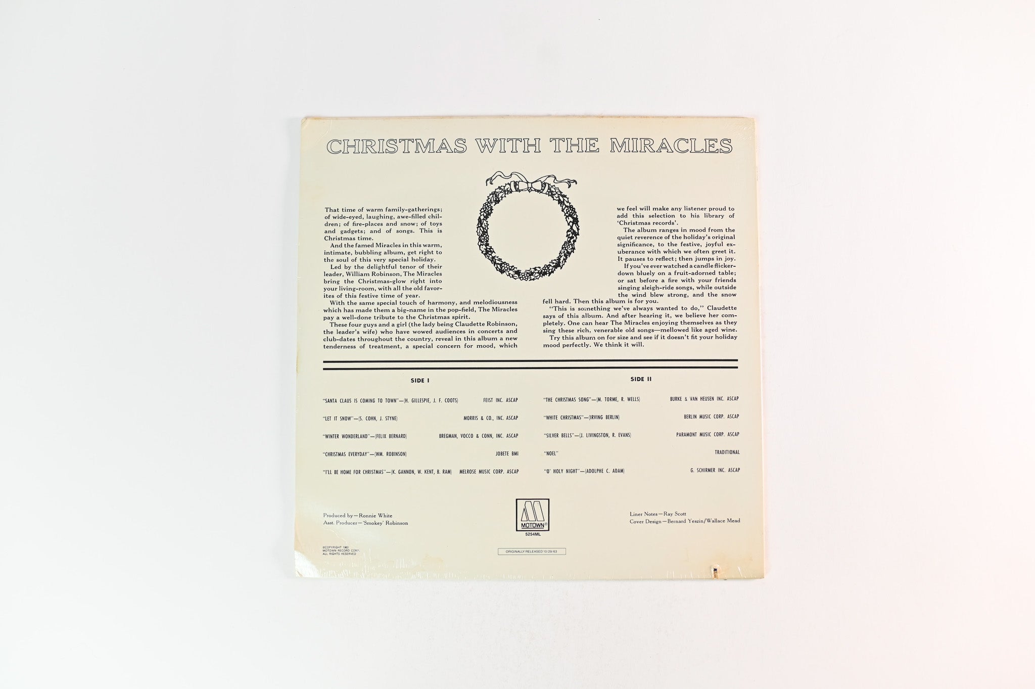 The Miracles - Christmas With The Miracles on Motown Reissue Sealed