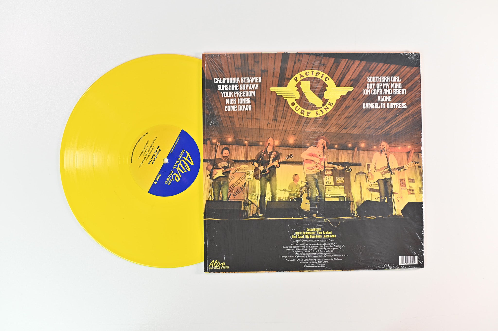 GospelbeacH - Pacific Surf Line on Alive Records - Yellow Vinyl
