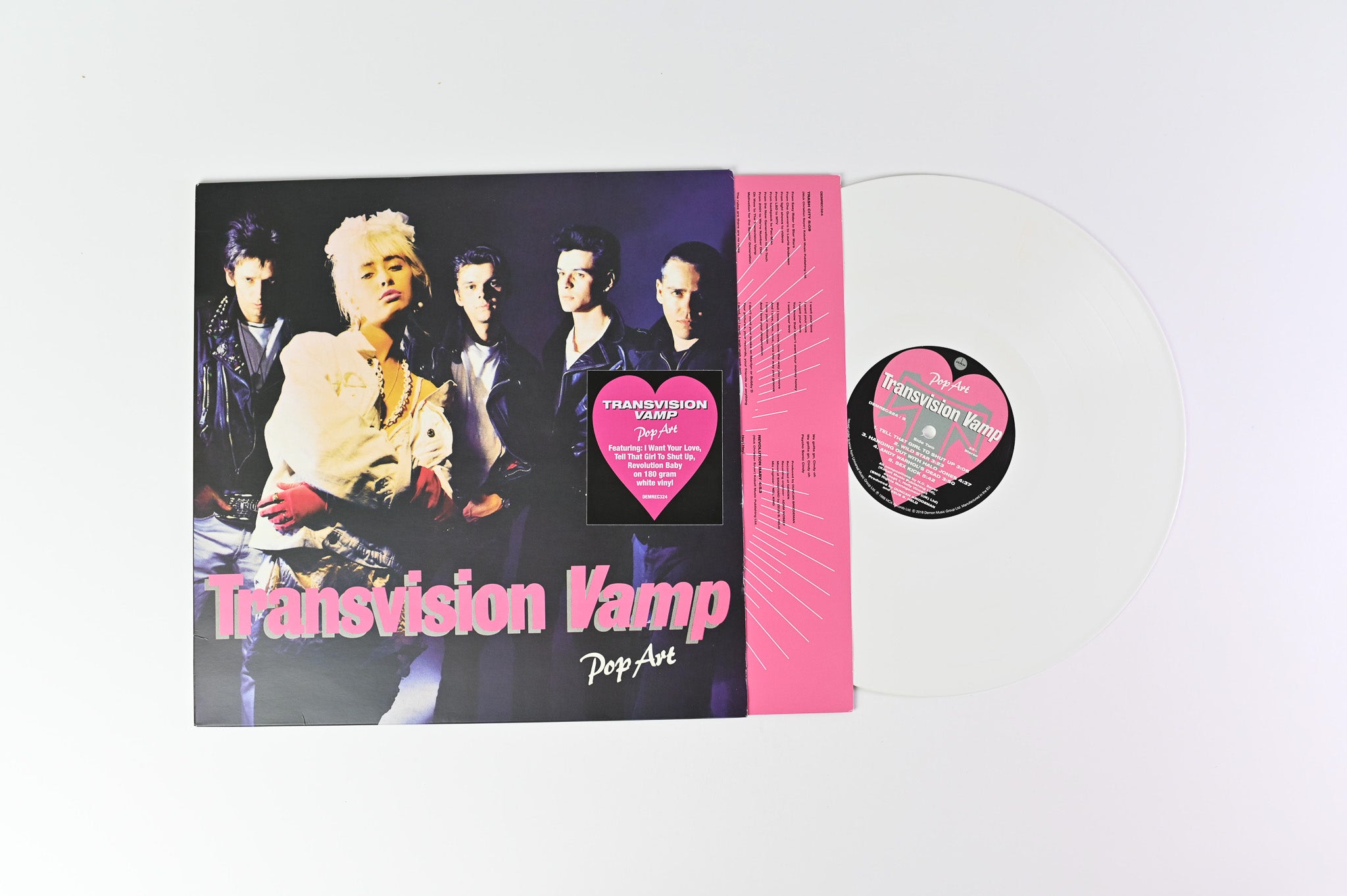 Transvision Vamp - Pop Art on Demon Records White Vinyl