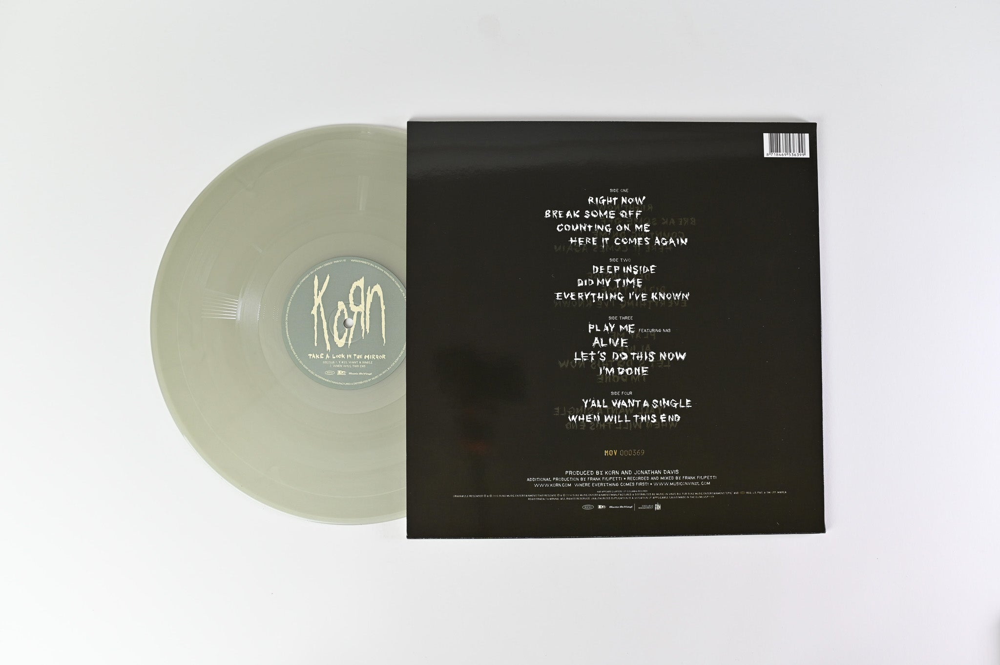 Korn - Take A Look In The Mirror Music On Vinyl Ltd Silver Translucent