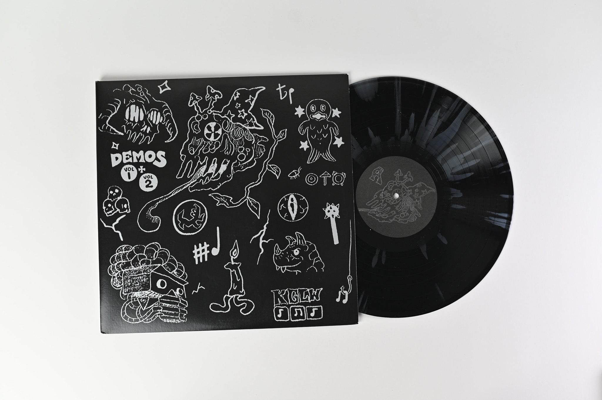 King Gizzard And The Lizard Wizard - Demos Volume 1 & 2 Music To Kill Bad People And Eat Bananas To on High Figh Ltd Reverse Black Hole Vinyl