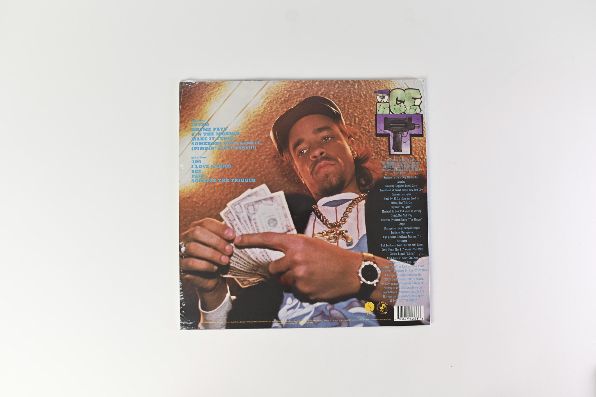 Ice-T - Rhyme Pays on Sire RSD Yellow Transparent Repress Sealed