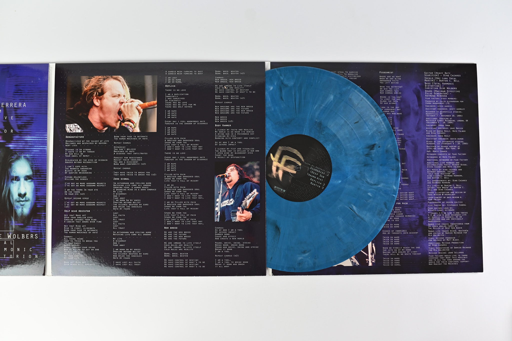 Fear Factory - Demanufacture on Run Out Groove Blue, Solid White and Black Reissue