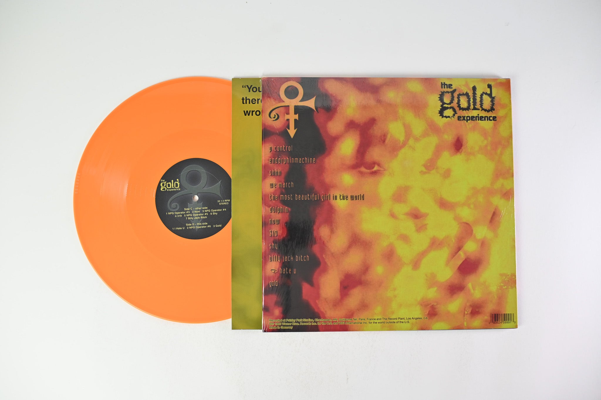 The Artist (Formerly Known As Prince) - The Gold Experience Unofficial Orange Vinyl