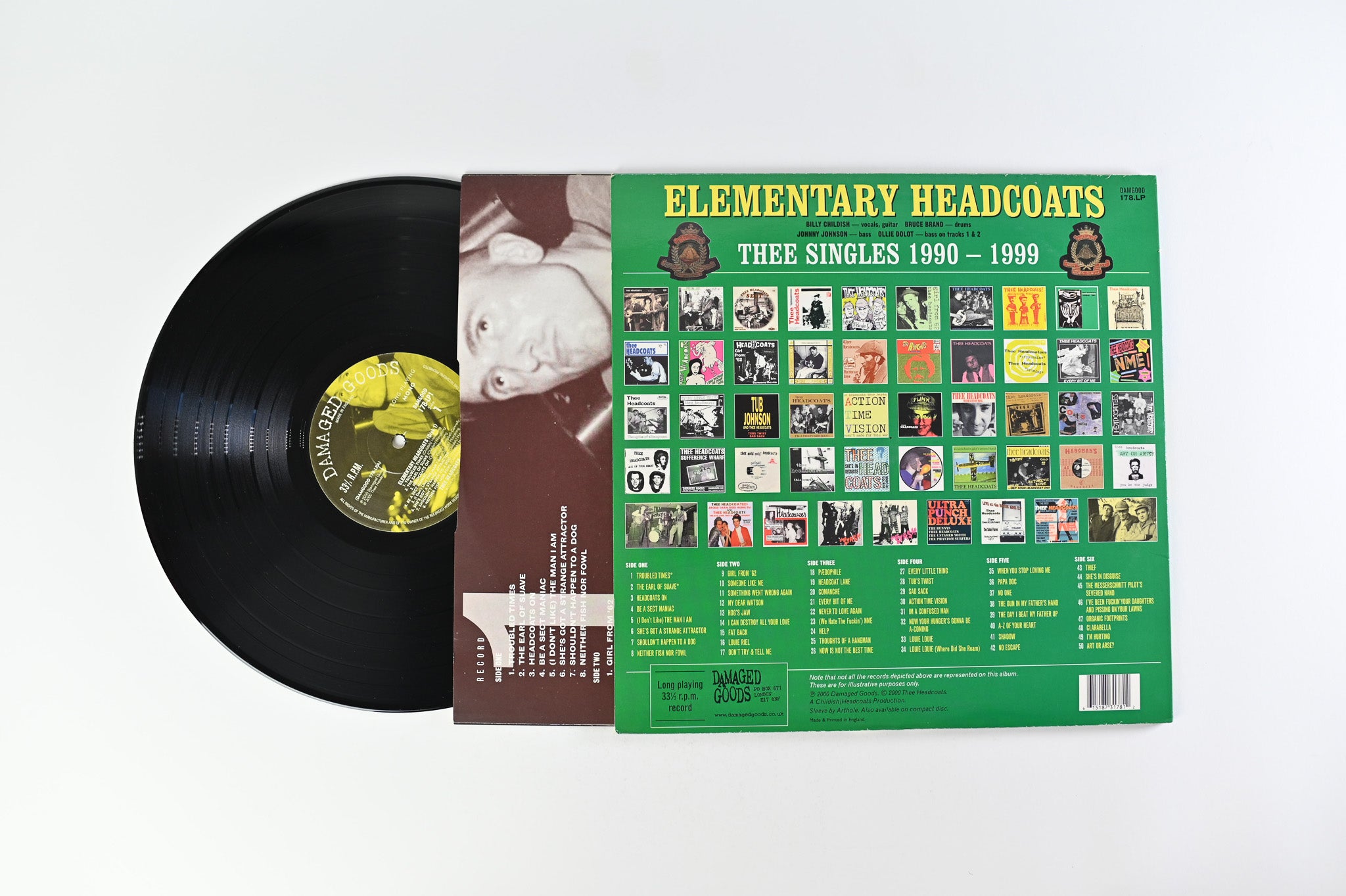 Thee Headcoats - Elementary Headcoats (The Singles 1990-1999) on Damaged Goods